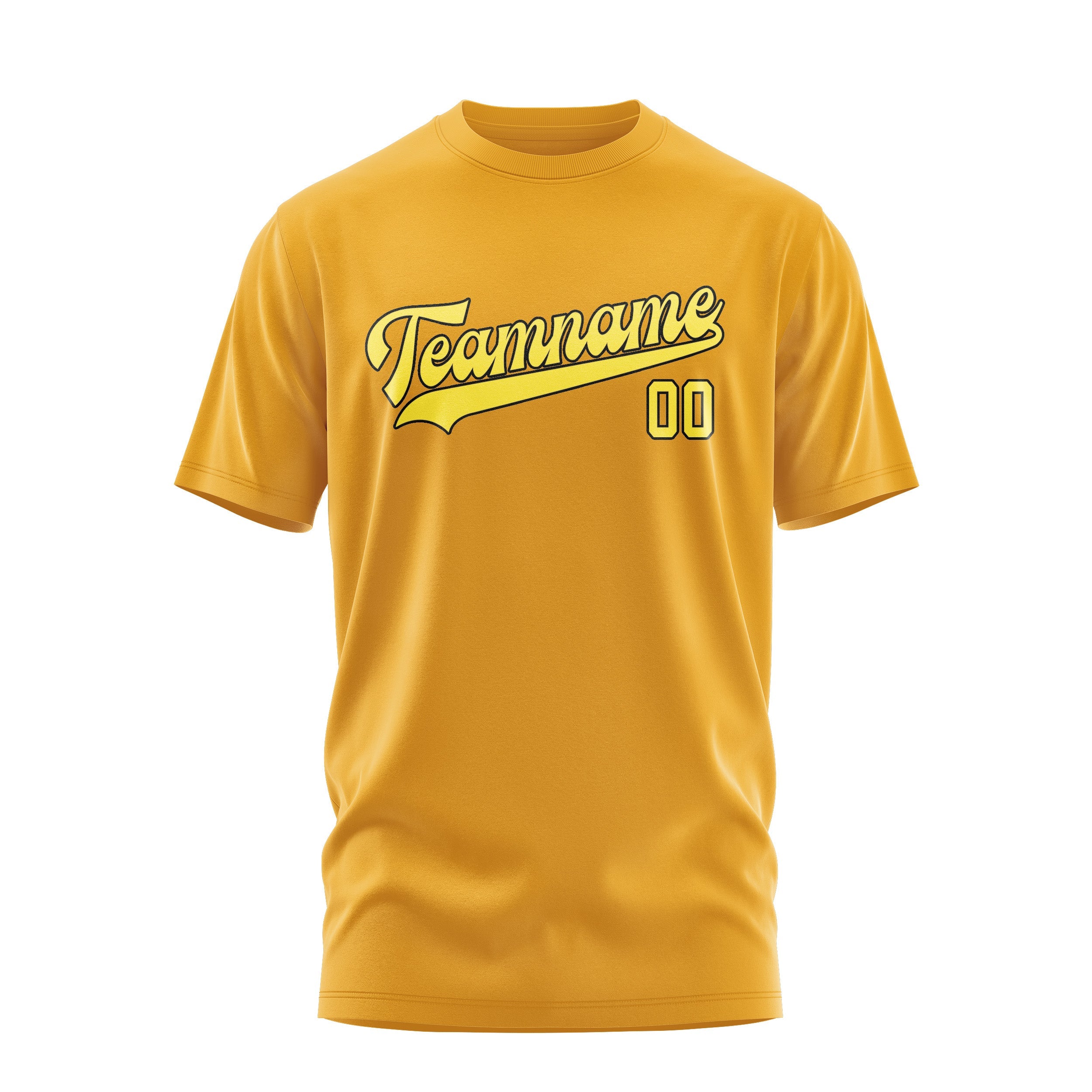 T-shirt jaune clair personnalisé