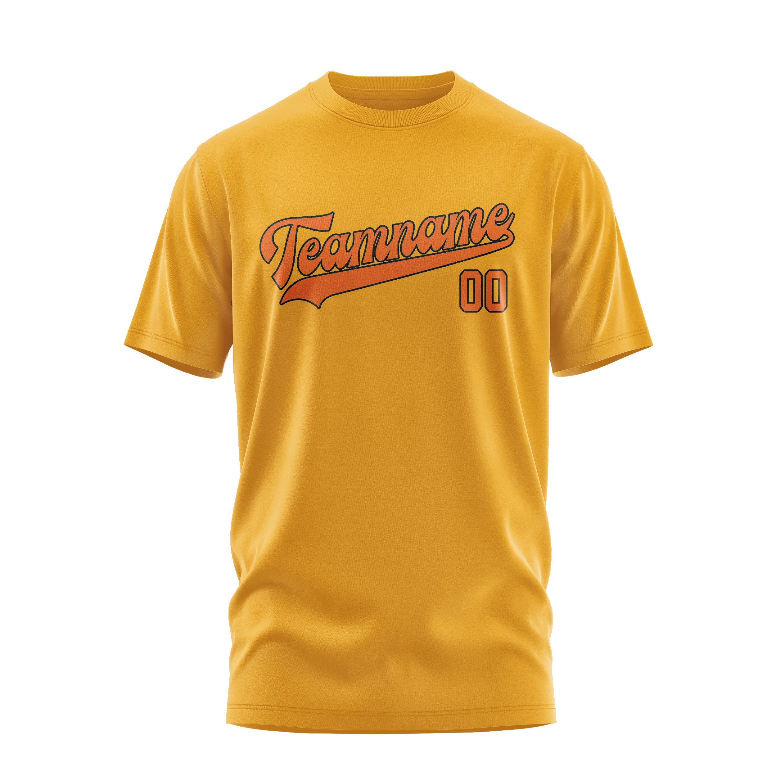 T-shirt personnalisé jaune orange