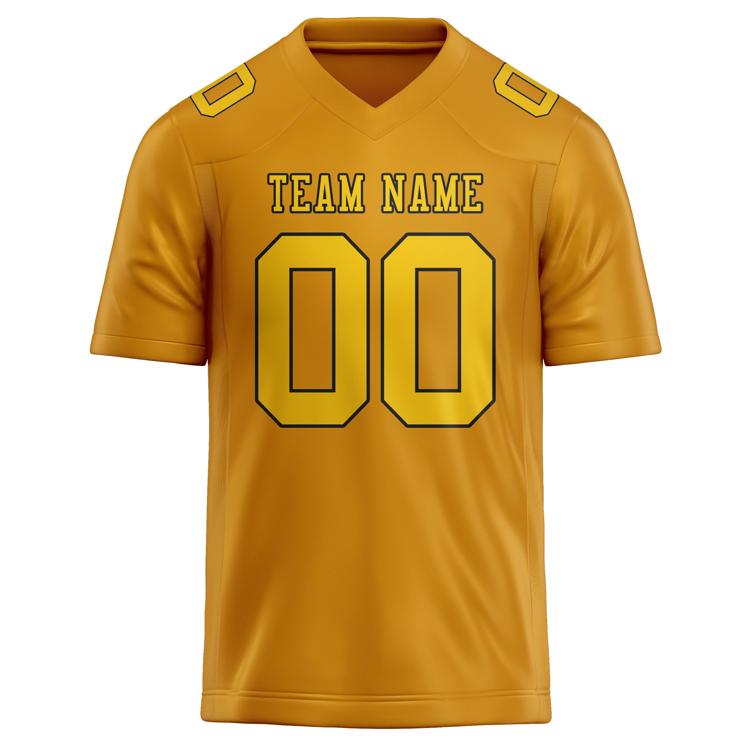 Maillot de football personnalisé jaune or