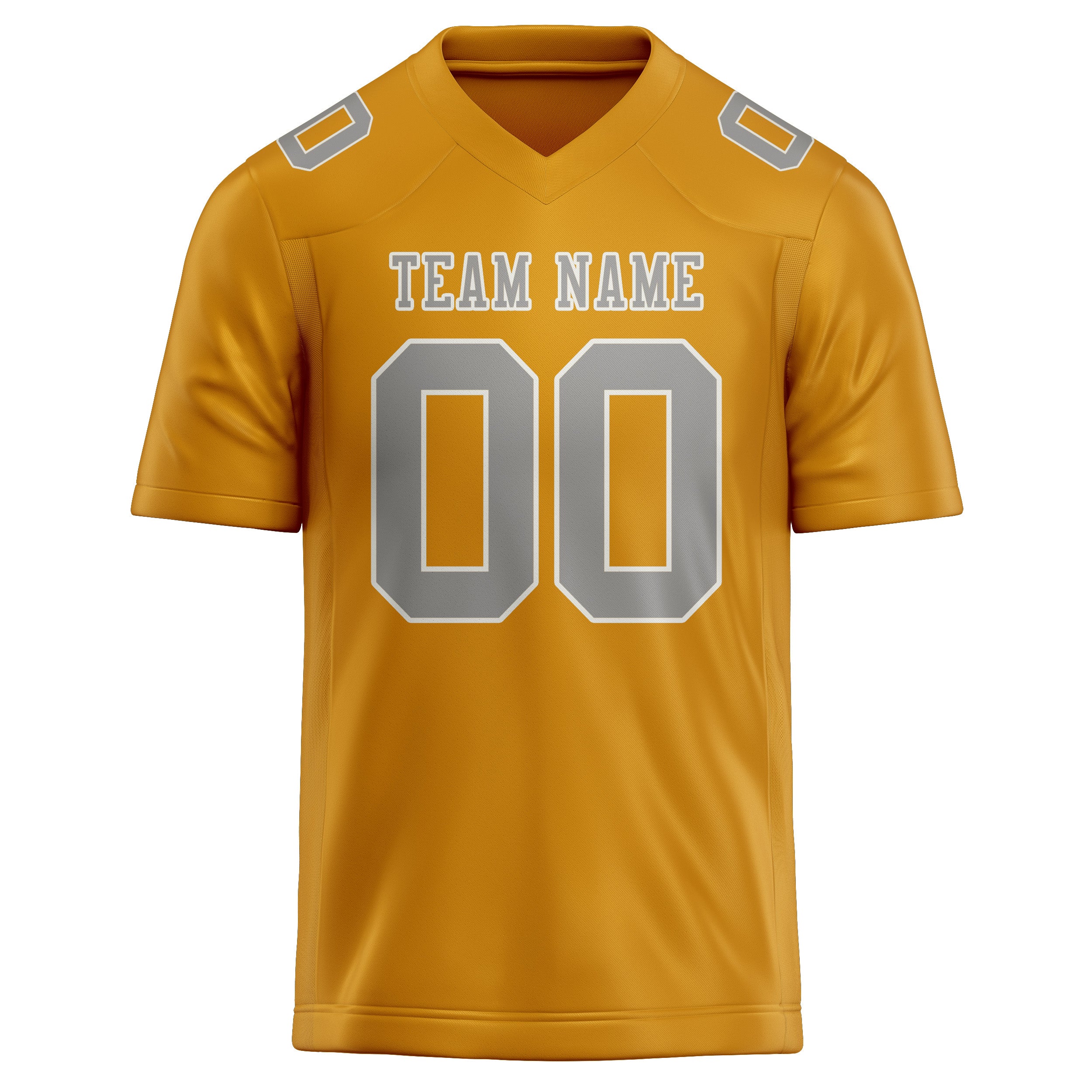 Maillot de football personnalisé jaune et gris