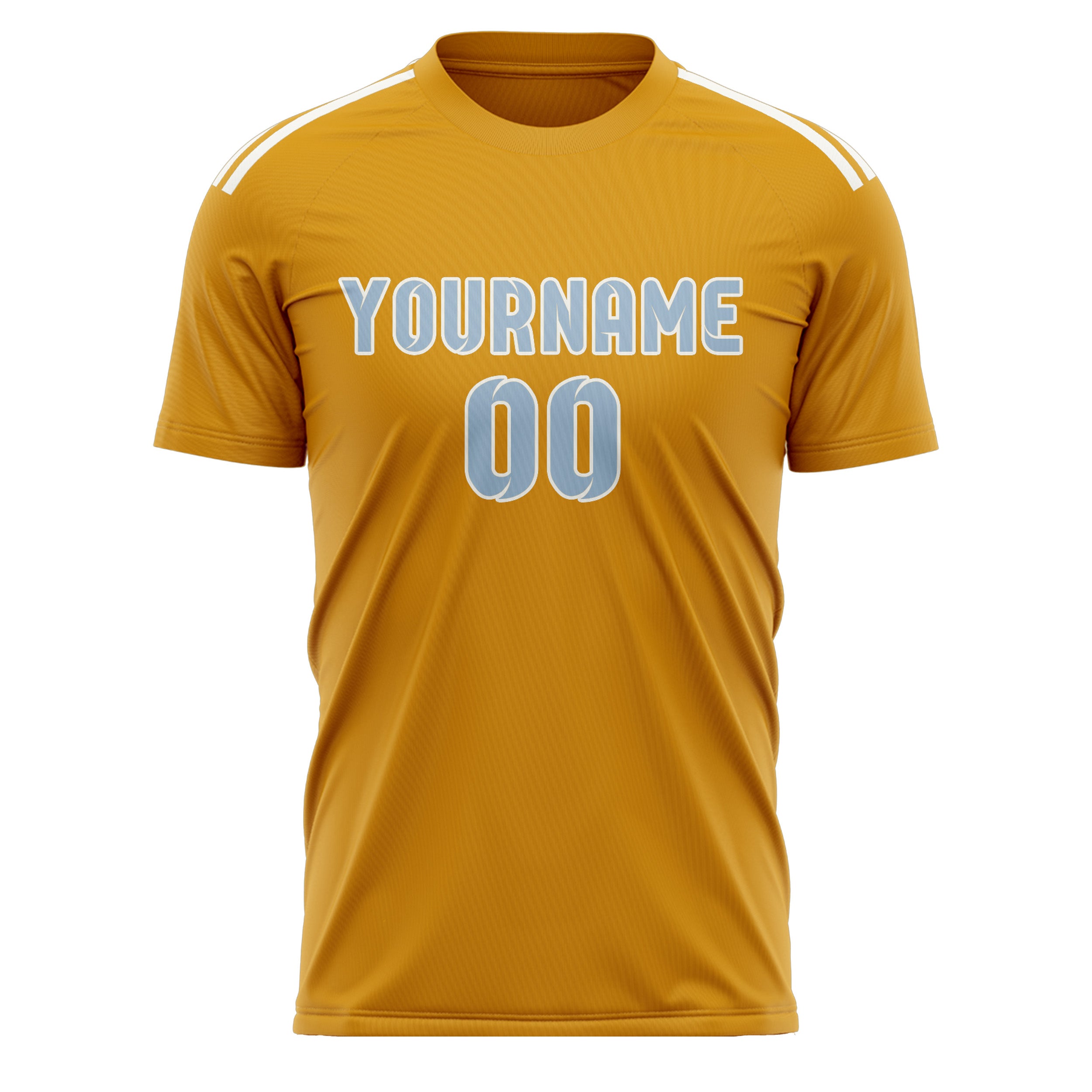 Maillot de football personnalisé jaune et bleu clair