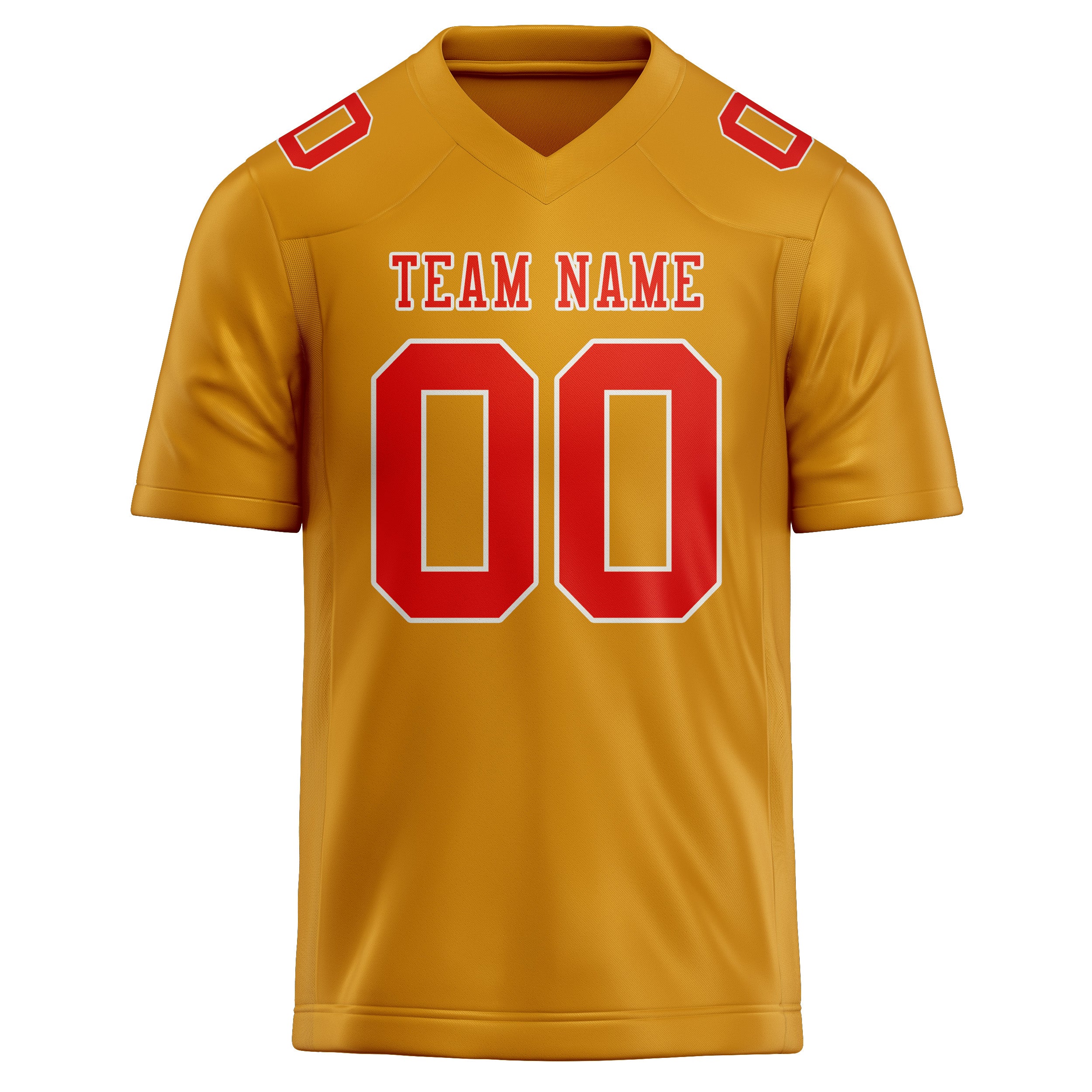 Maillot de football personnalisé jaune orange rouge