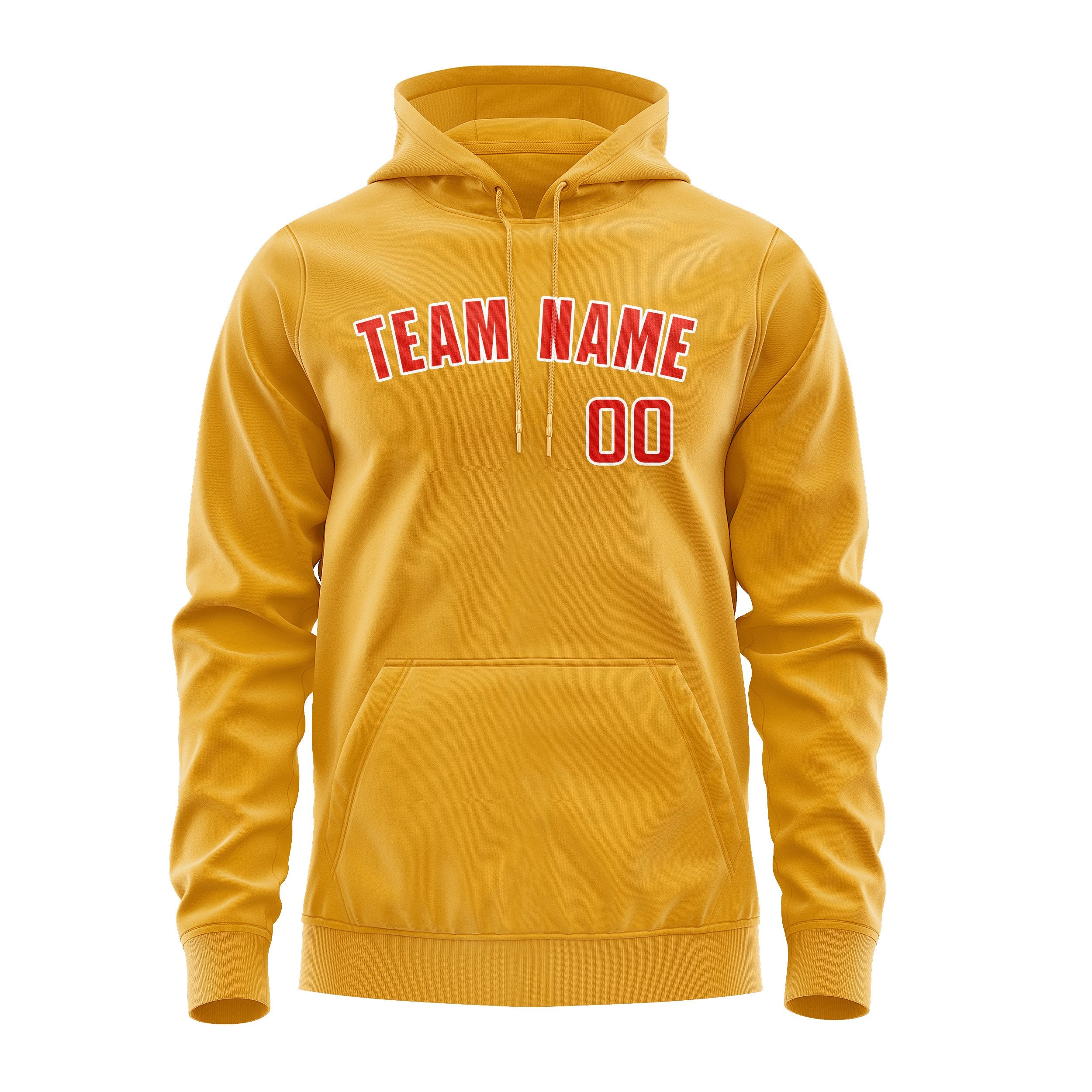 Sweat à capuche personnalisé jaune orange rouge 