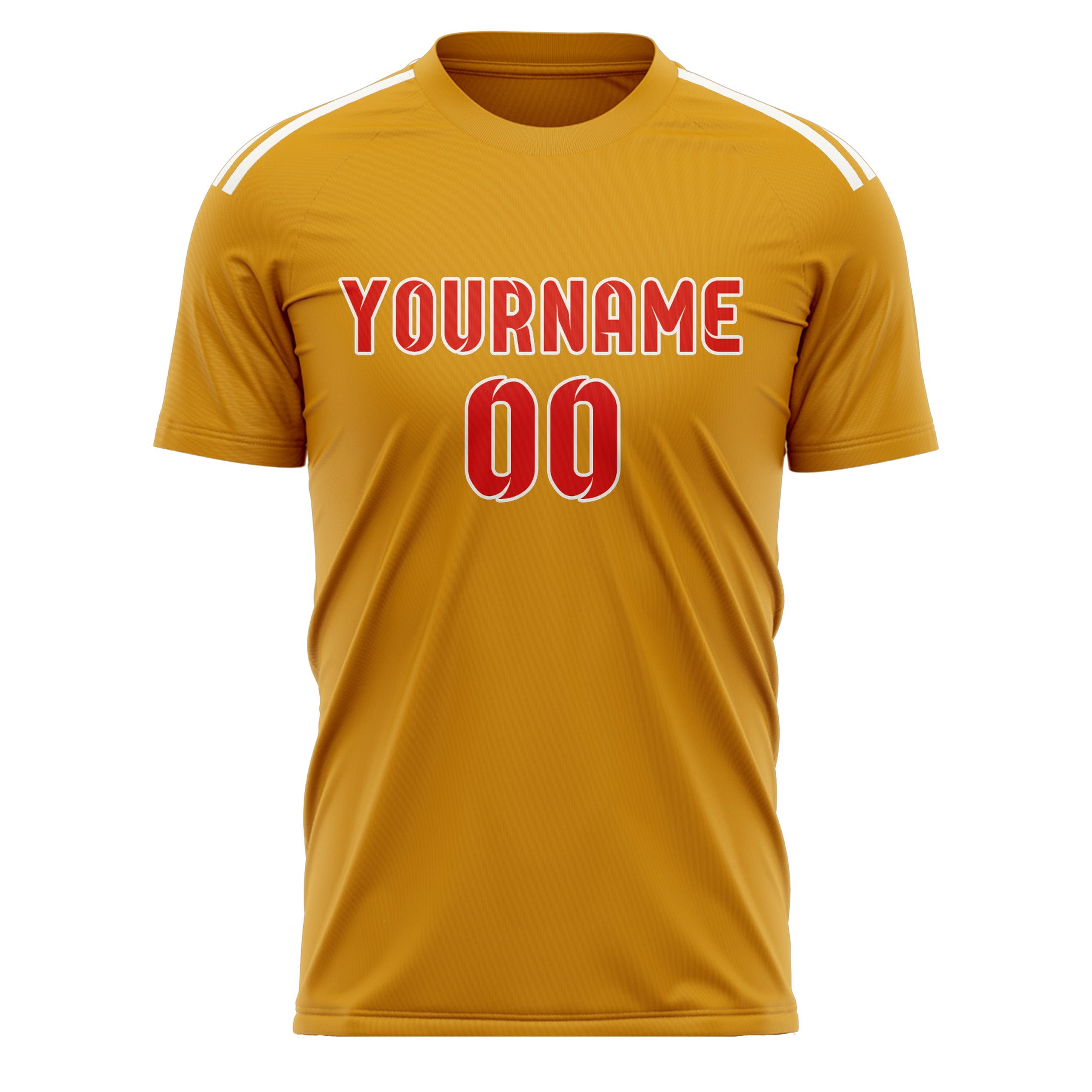 Maillot de football personnalisé jaune orange rouge