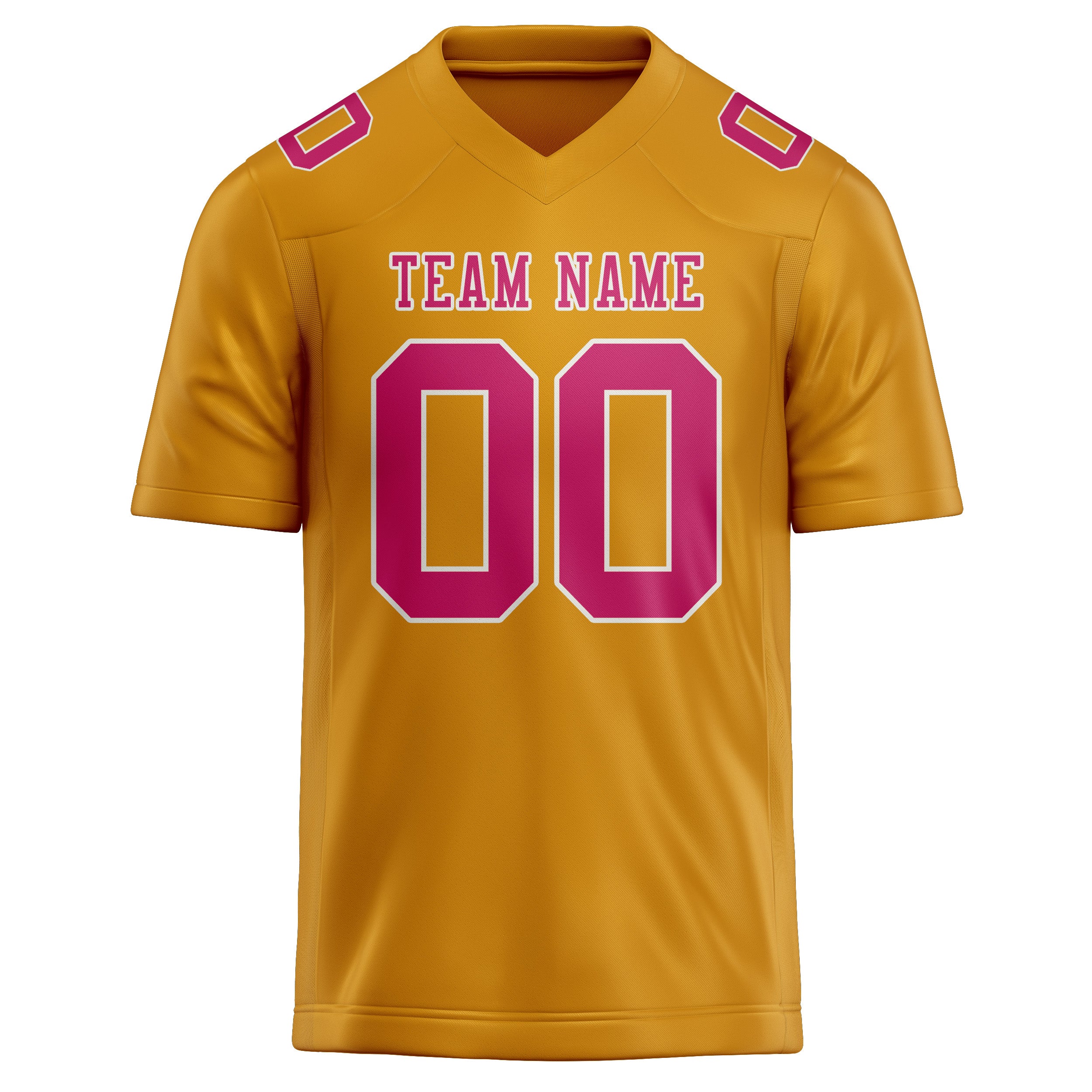 Maillot de football personnalisé jaune et rose