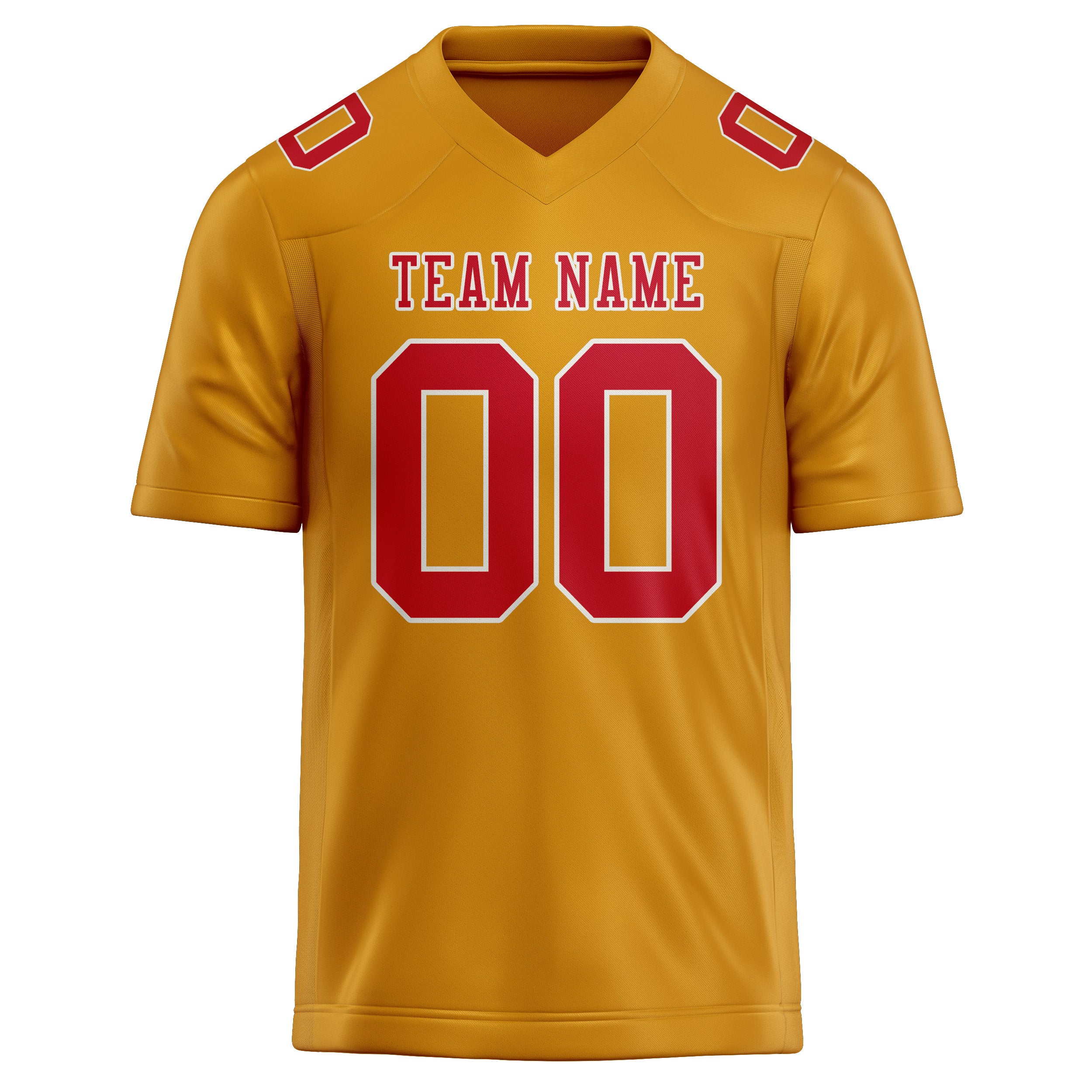 Maillot de football personnalisé jaune et rouge
