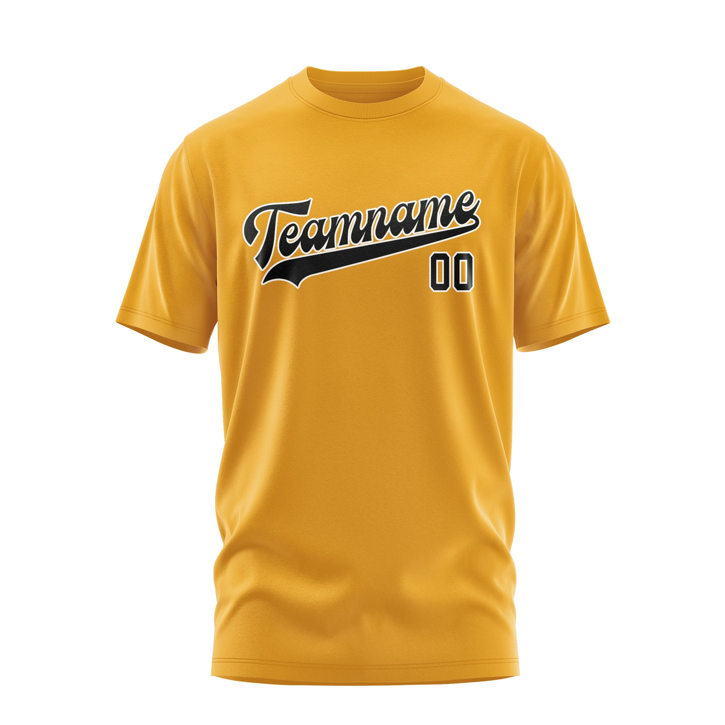 T-shirt personnalisé jaune et noir