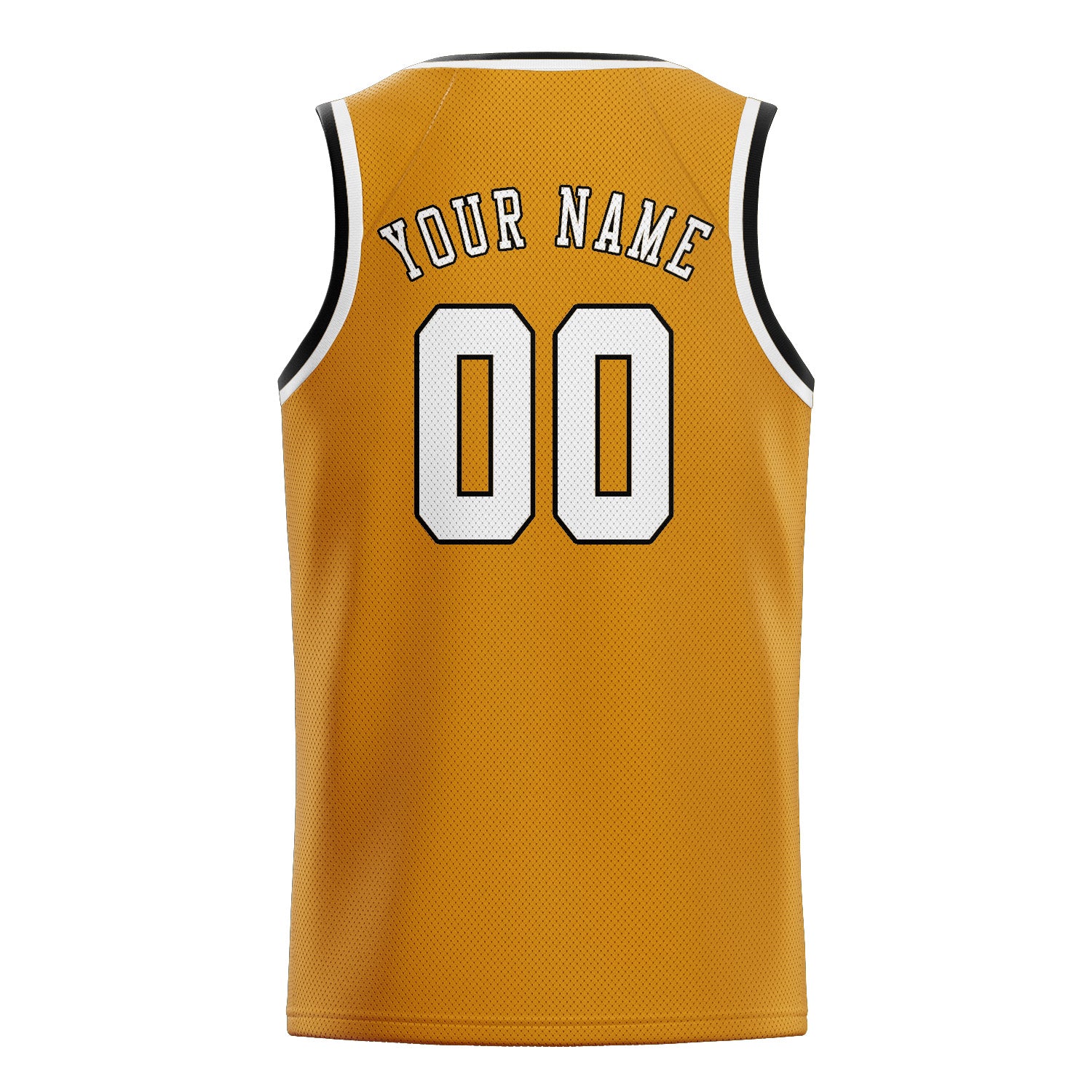 Maillot de basketball jaune et blanc personnalisé