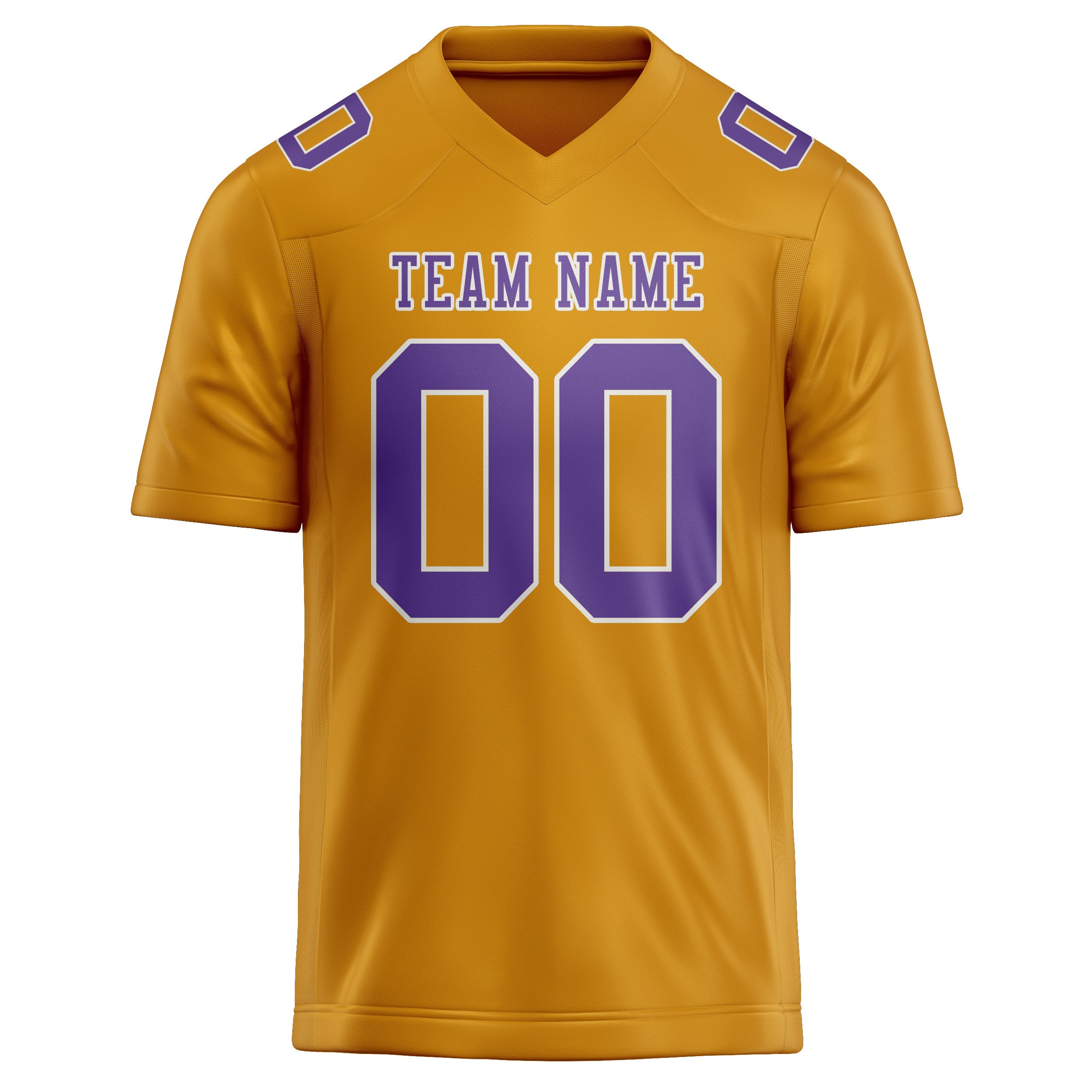 Maillot de football personnalisé jaune clair et violet
