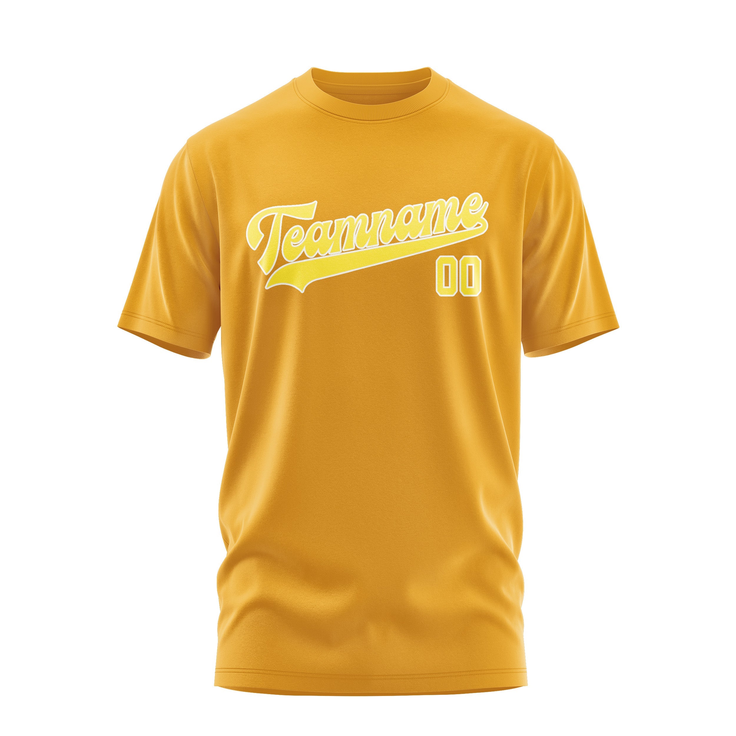 T-shirt jaune clair personnalisé