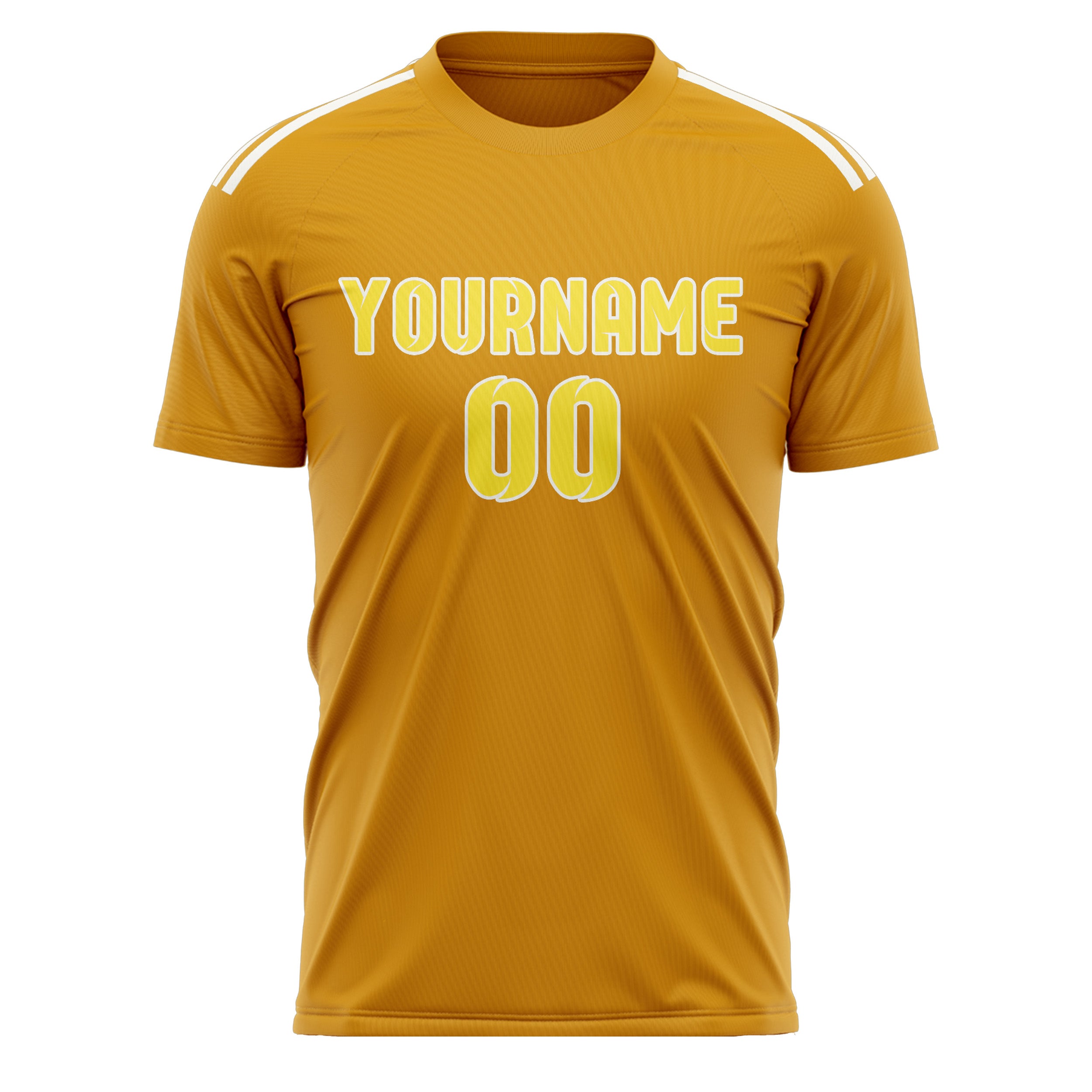 Maillot de football jaune clair personnalisé