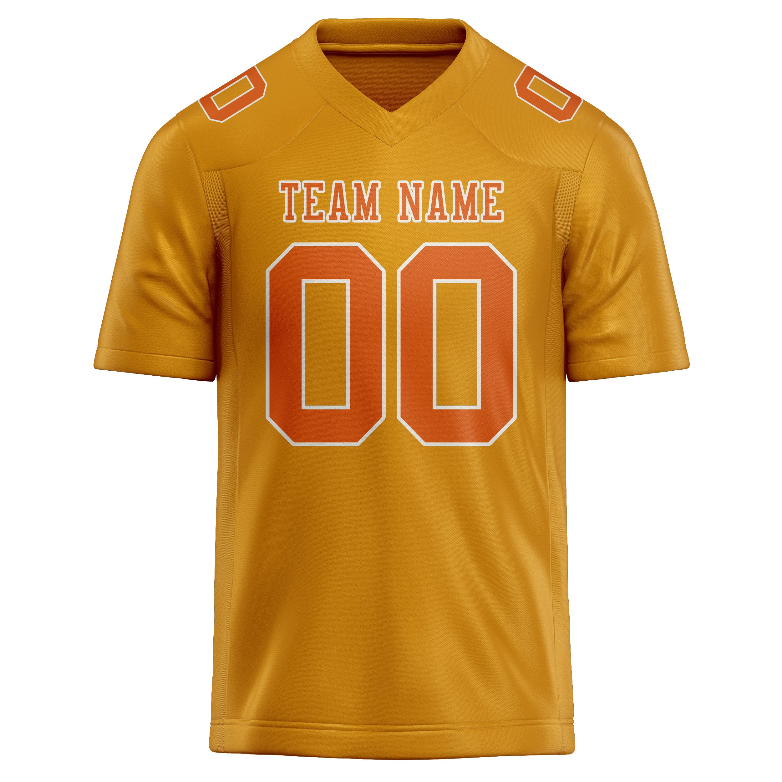 Maillot de football personnalisé jaune orange