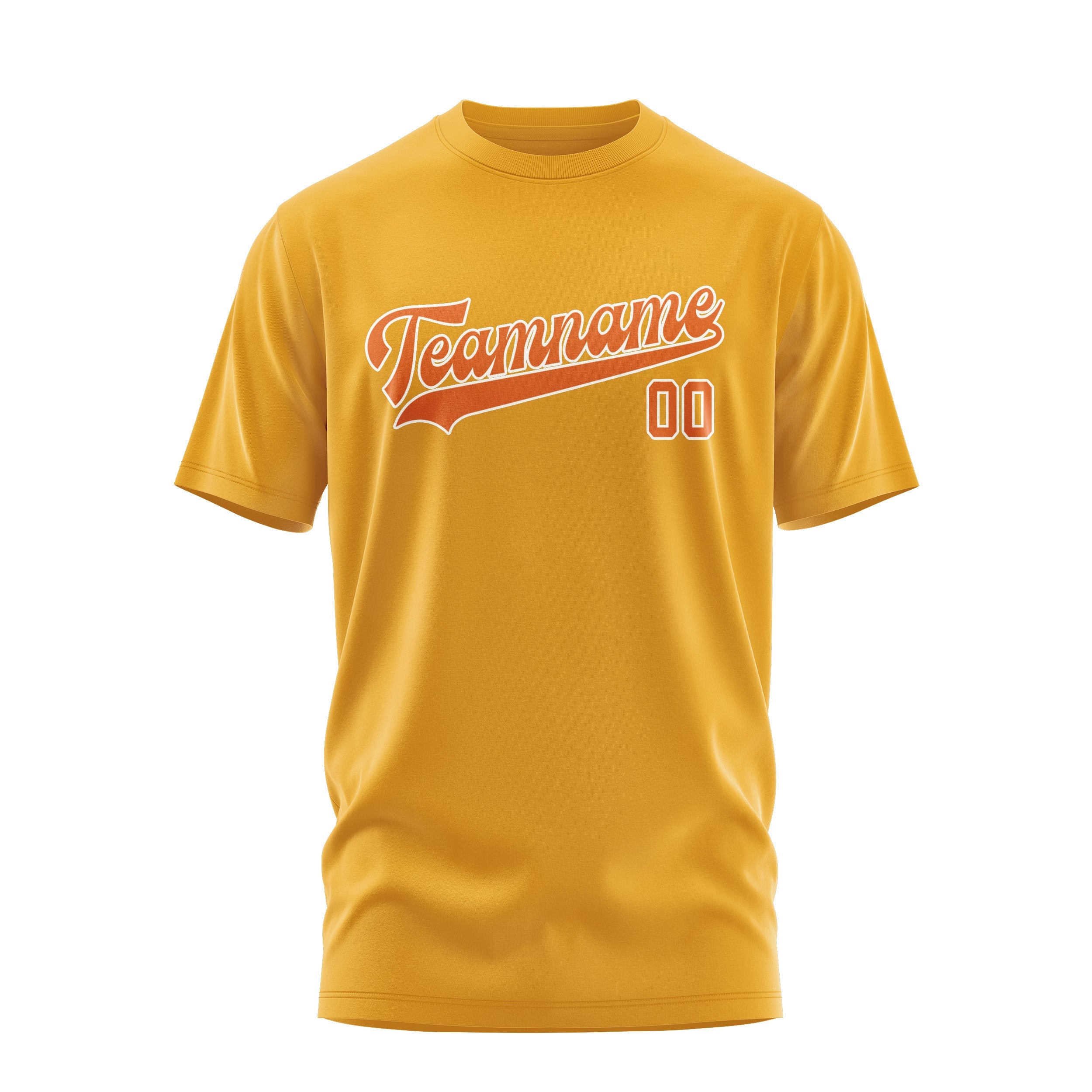 T-shirt personnalisé jaune orange