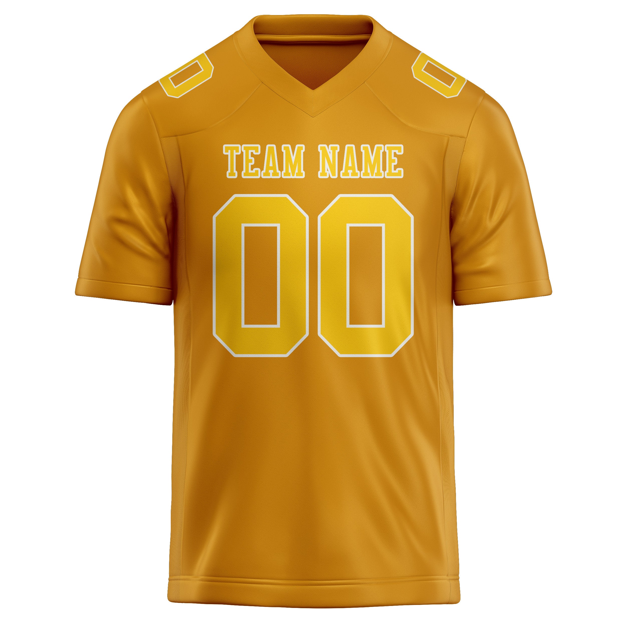 Maillot de football personnalisé jaune or
