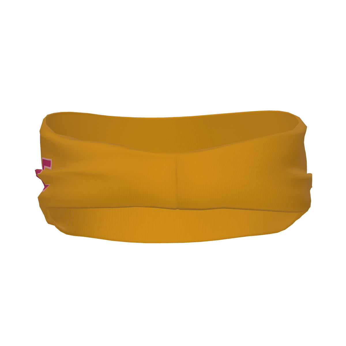 Bandeau de sport personnalisé jaune et rose