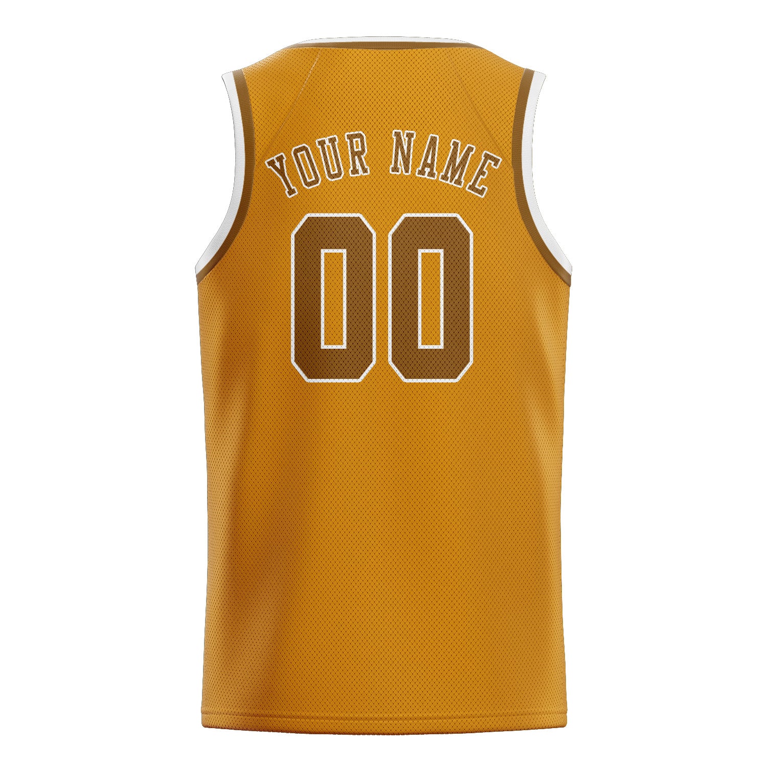 Maillot de basketball jaune kaki personnalisé