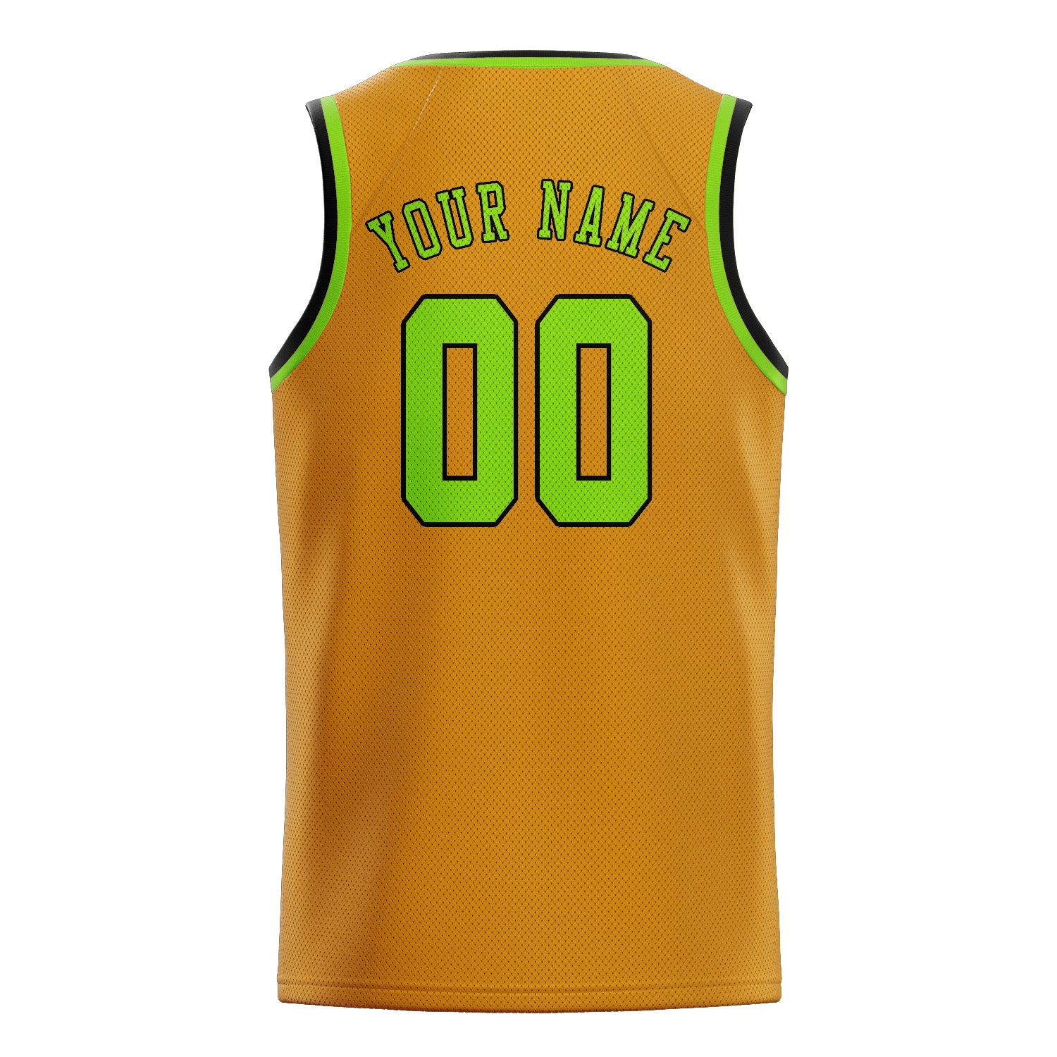 Maillot de basketball personnalisé jaune et vert émeraude