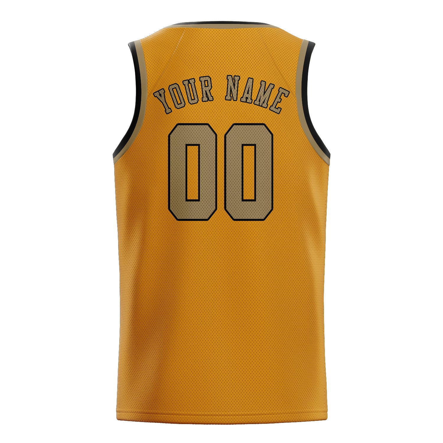 Maillot de basketball personnalisé jaune clair kaki