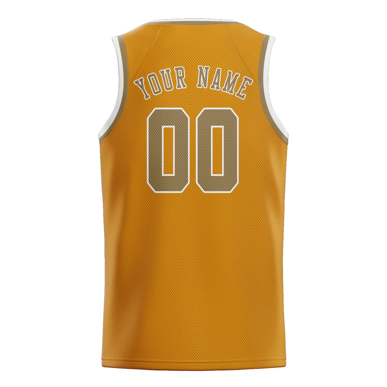 Maillot de basketball personnalisé jaune clair kaki