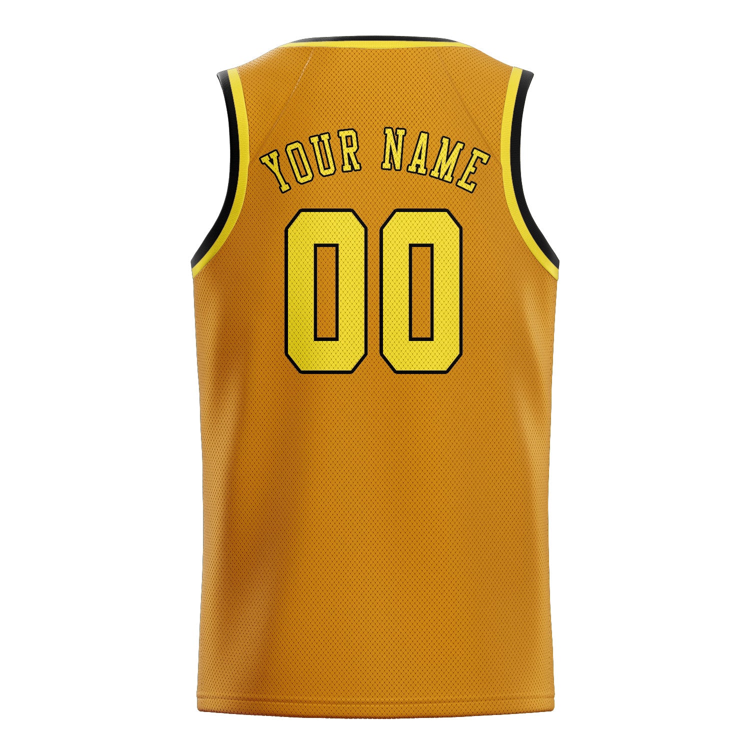 Maillot de basketball jaune clair personnalisé