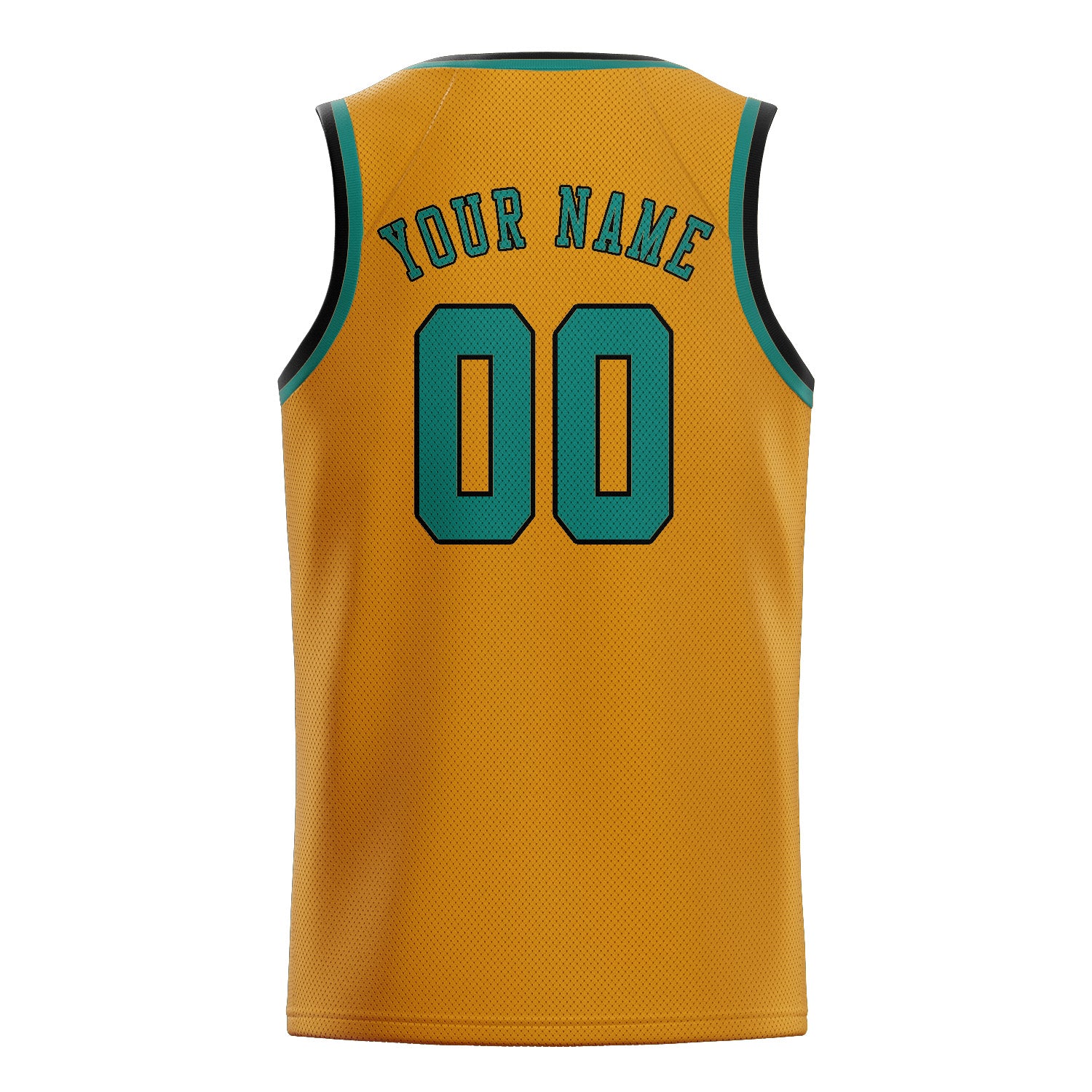Maillot de basketball personnalisé jaune, bleu et vert