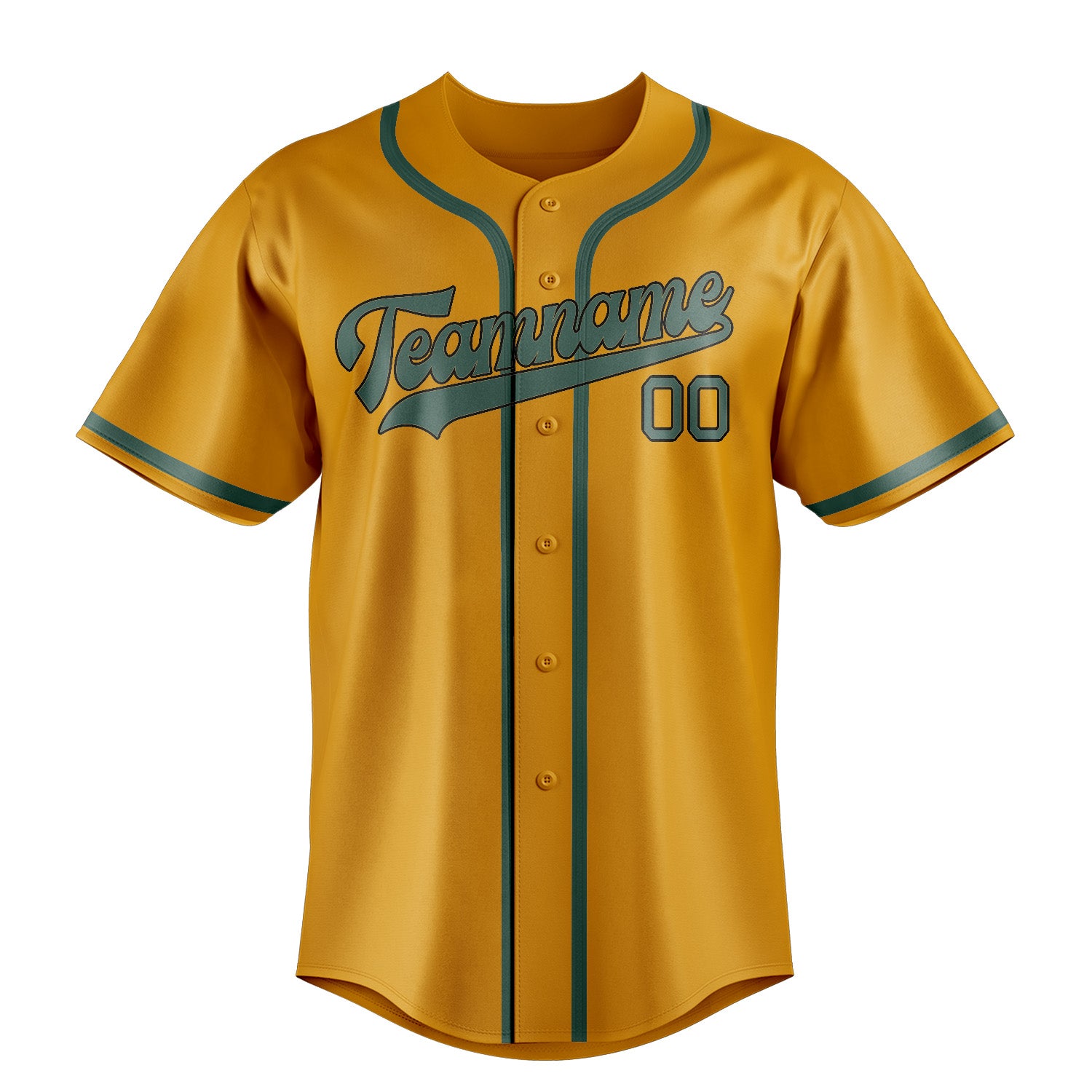 Maillot de baseball personnalisé jaune, bleu et vert