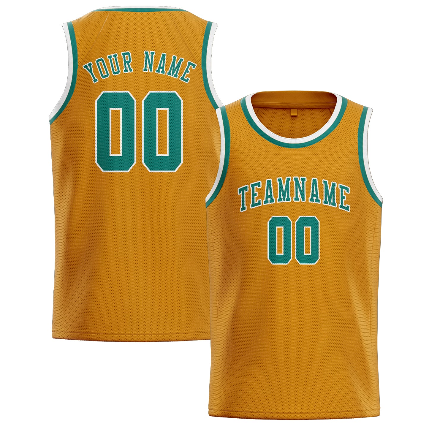 Maillot de basketball personnalisé jaune, bleu et vert