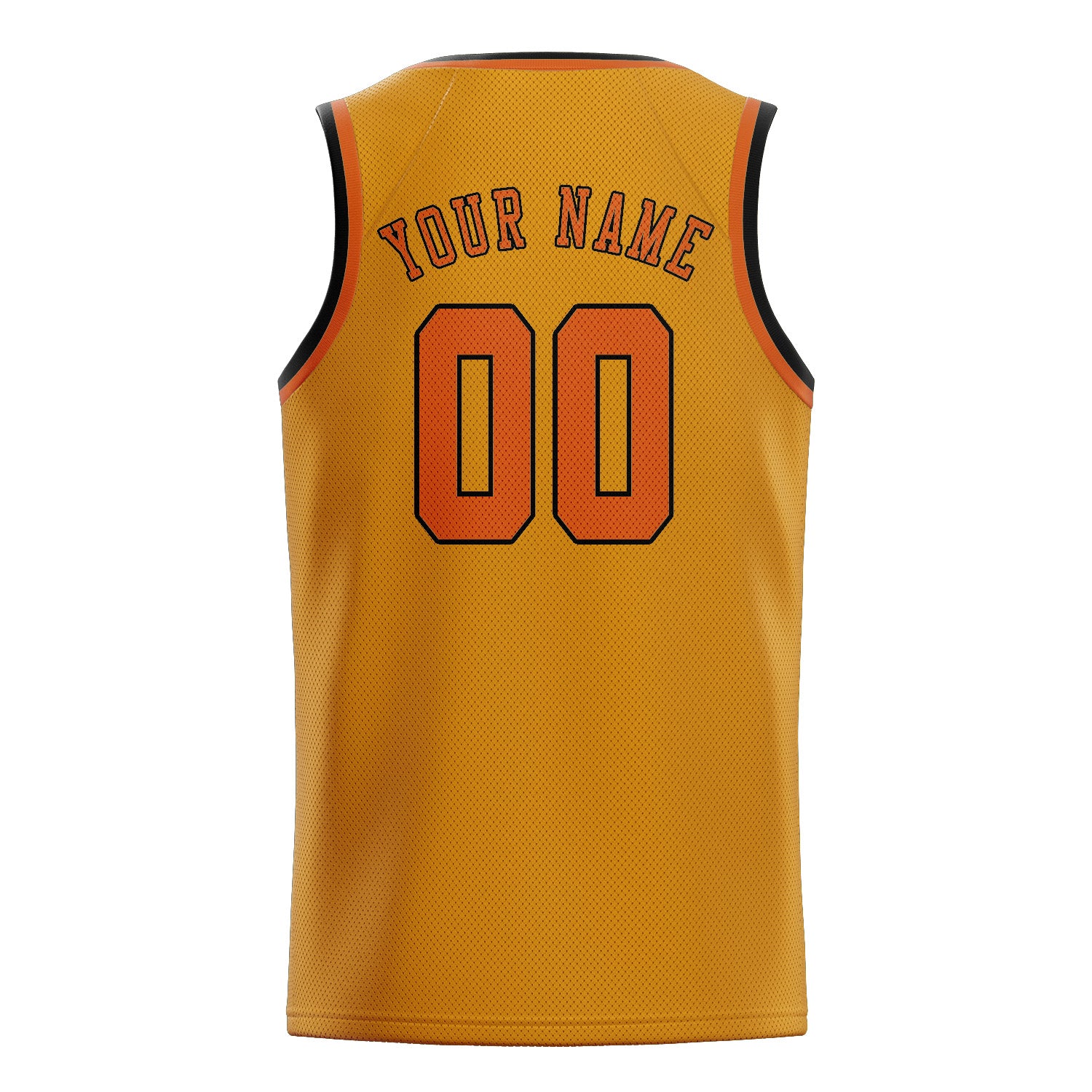 Maillot de basketball personnalisé jaune orange