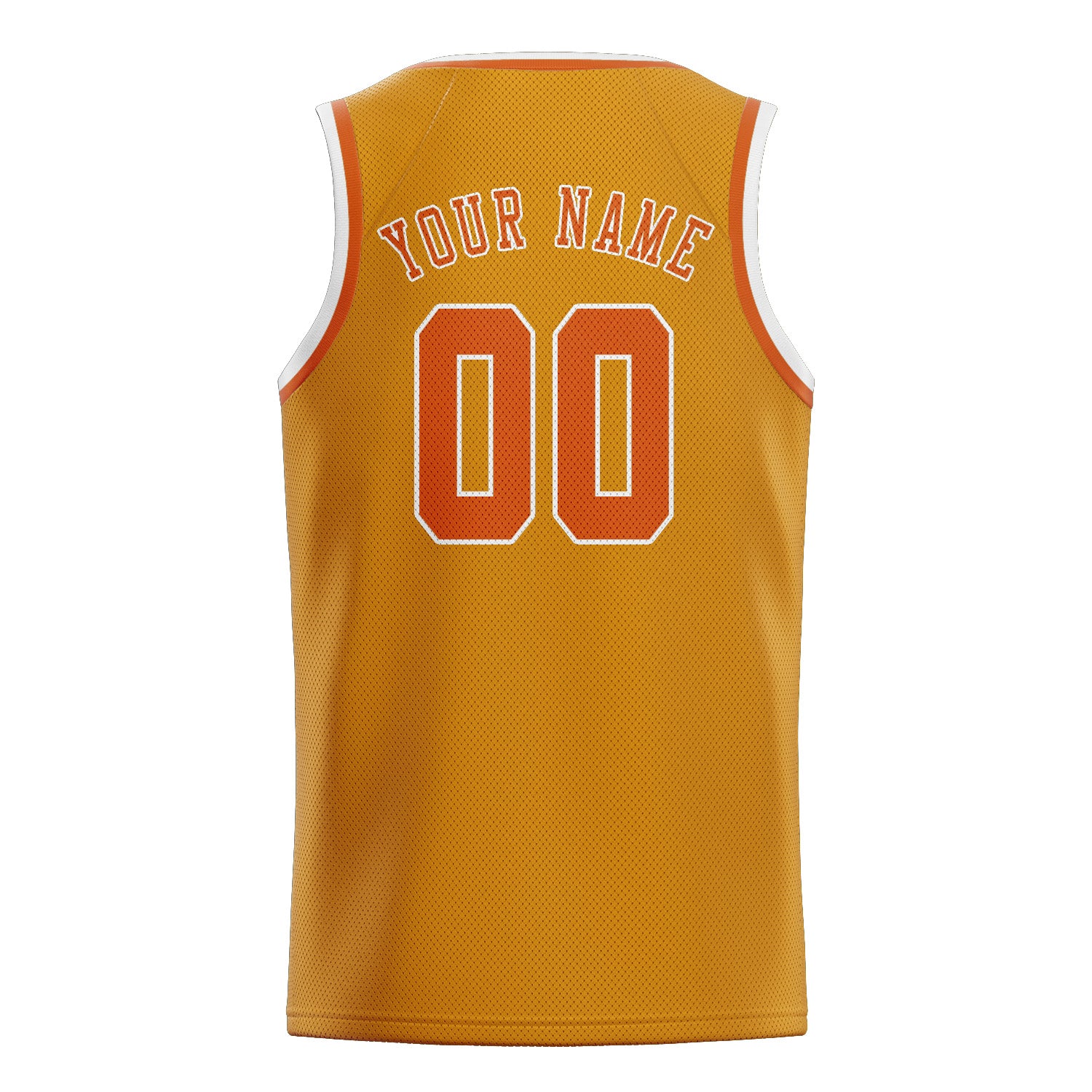 Maillot de basketball personnalisé jaune orange