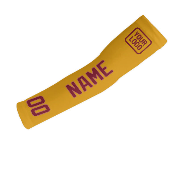 Custom Yellow Crimson Red Arm Sleeve