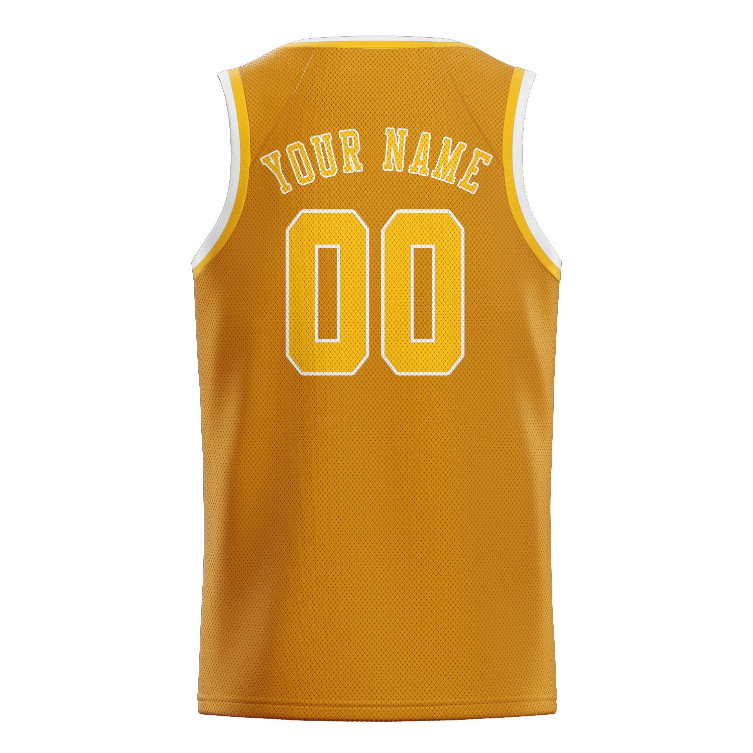 Maillot de basketball jaune or personnalisé