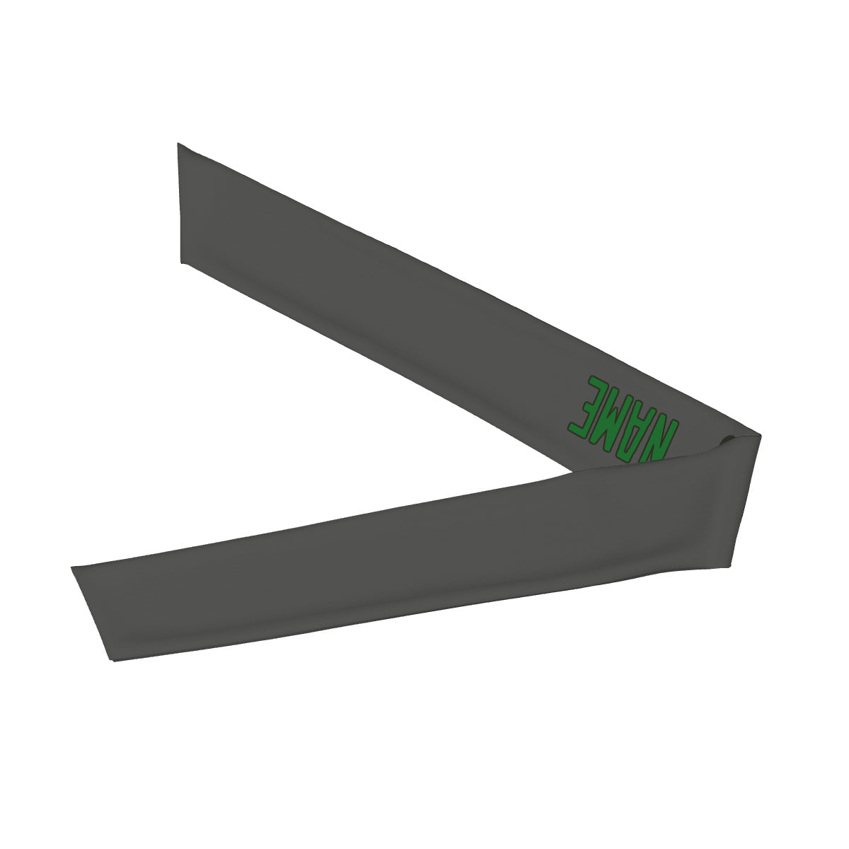 Bandeau personnalisé gris foncé et vert émeraude