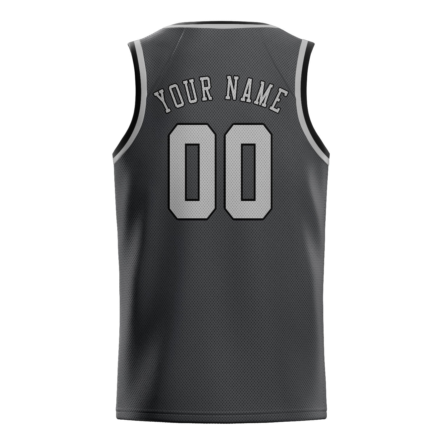 Maillot de basketball gris foncé personnalisé