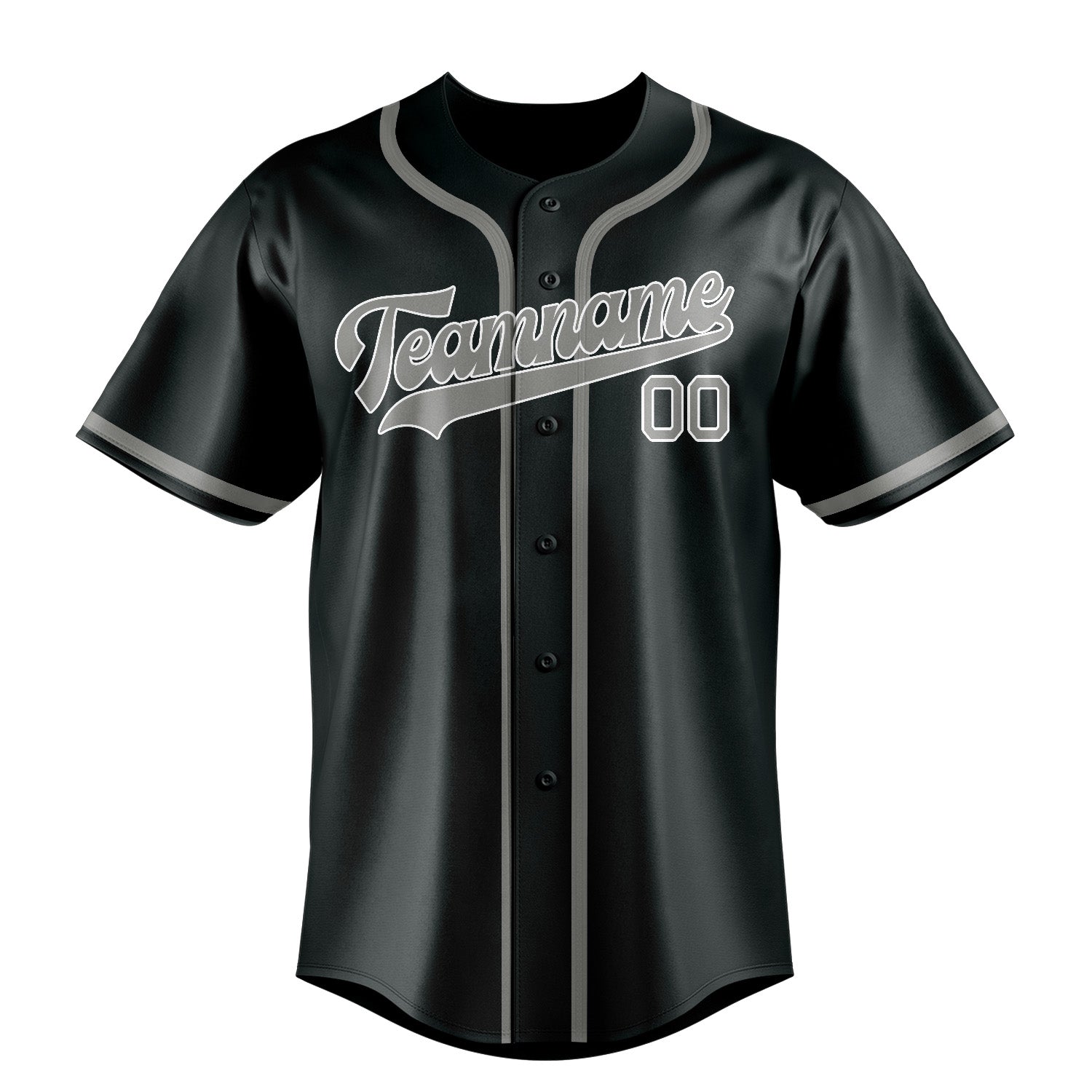 Maillot de baseball gris foncé personnalisé