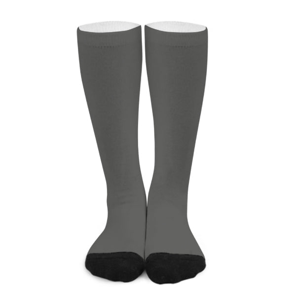Chaussettes hautes gris foncé personnalisées