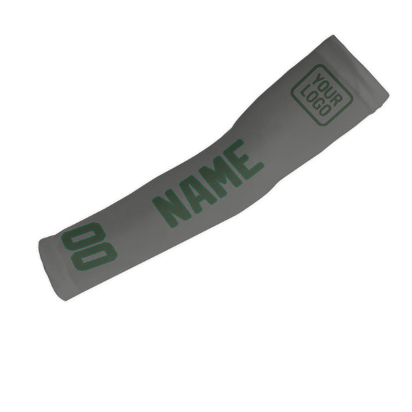 Manchon de bras personnalisé gris foncé/vert foncé