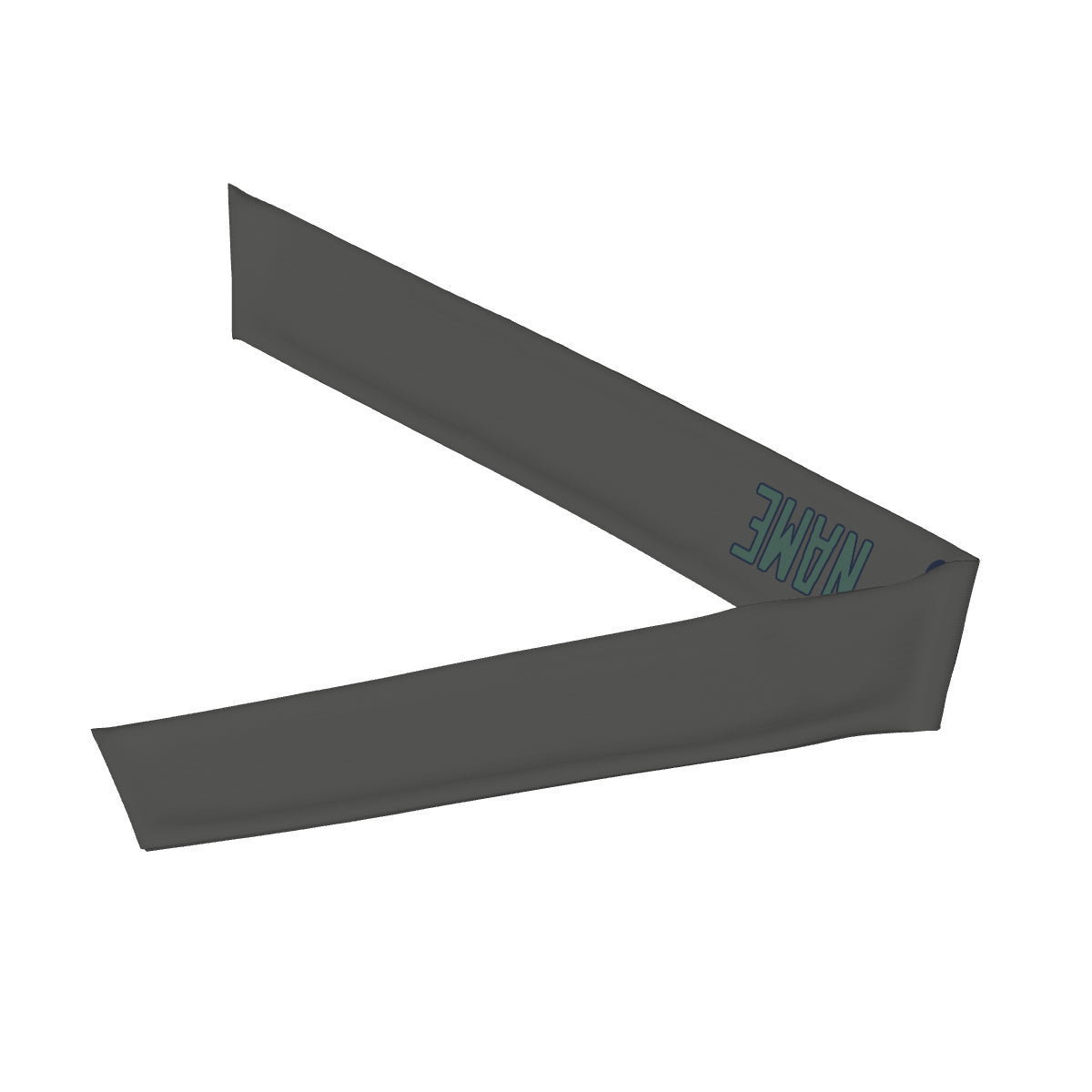 Bandeau personnalisé gris foncé, bleu et vert
