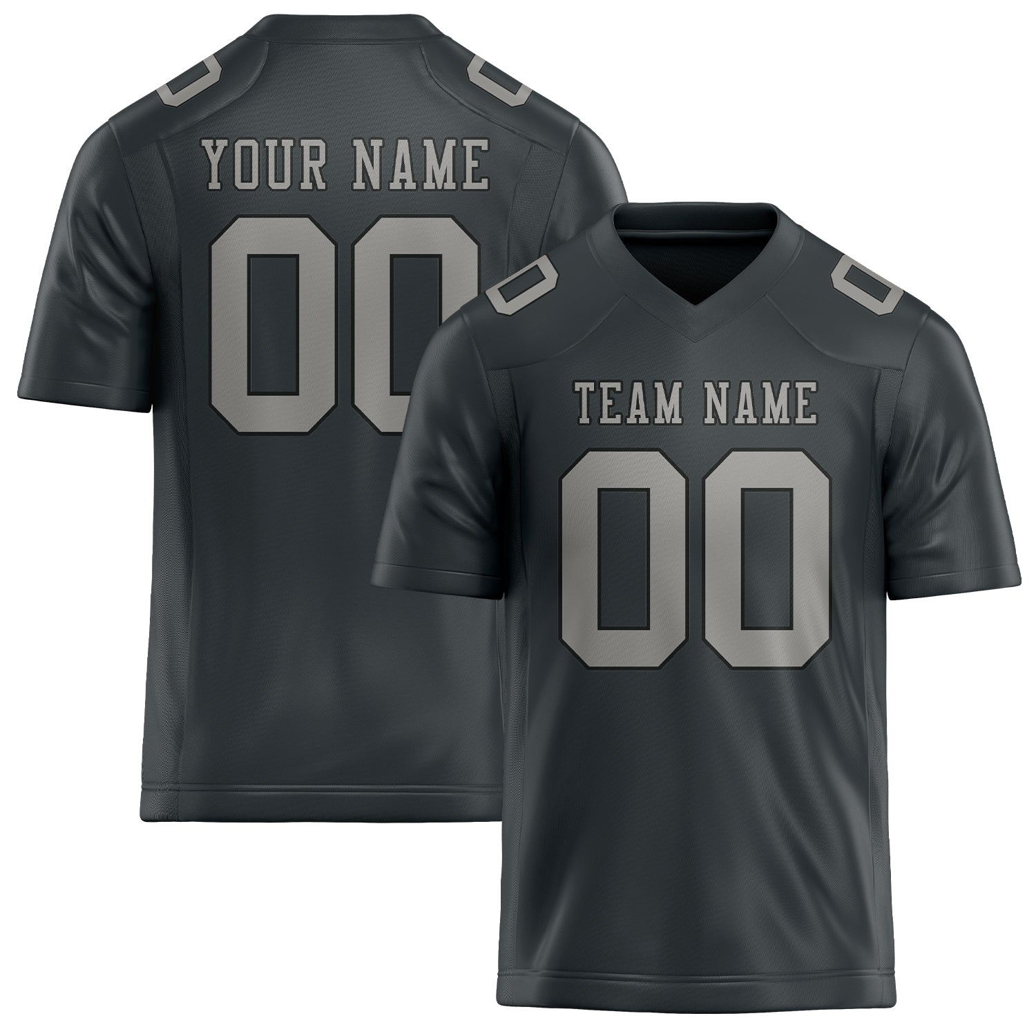 Maillot de football gris foncé personnalisé