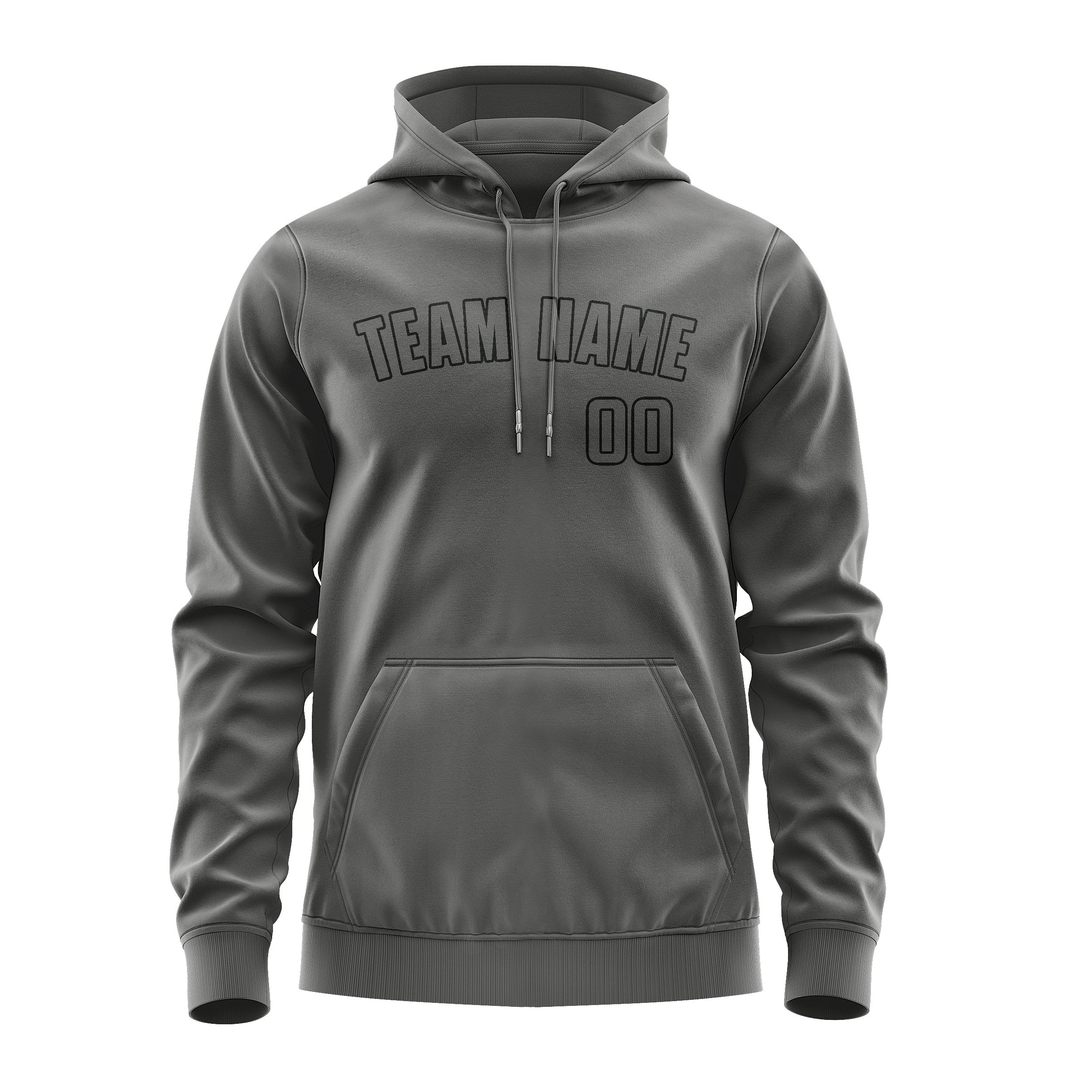 Sweat à capuche gris foncé personnalisé 