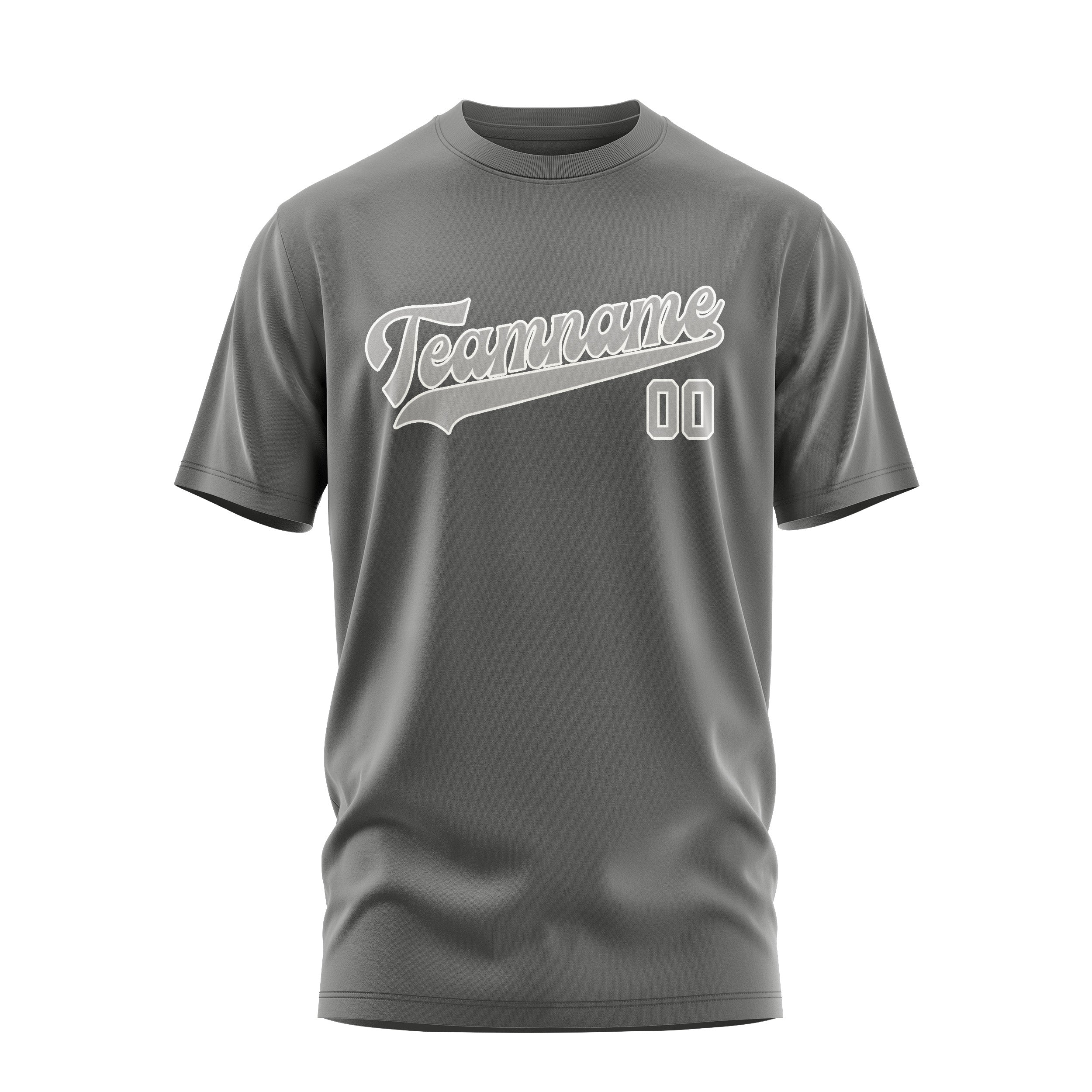 T-shirt gris foncé personnalisé