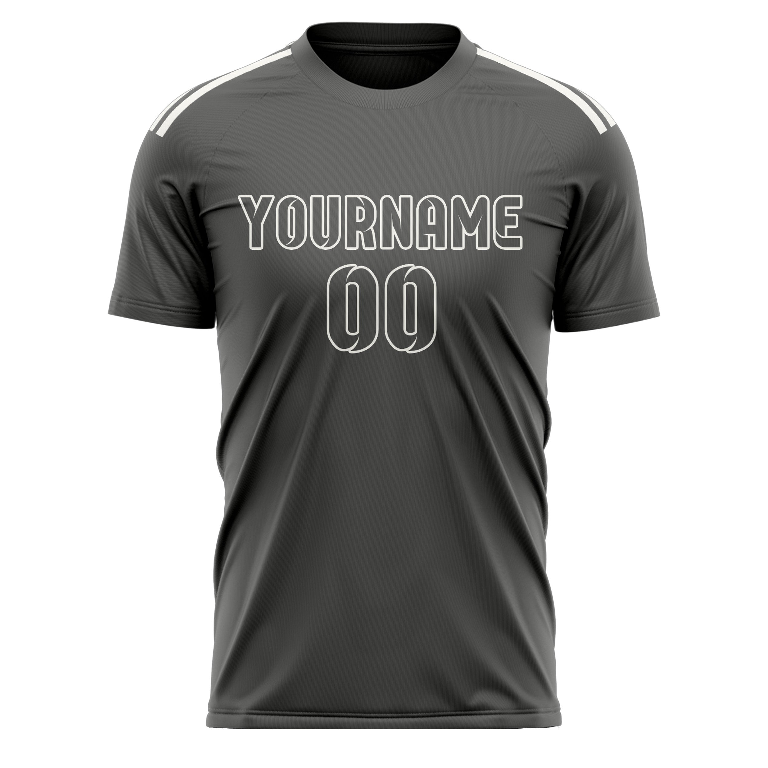 Maillot de football gris foncé personnalisé