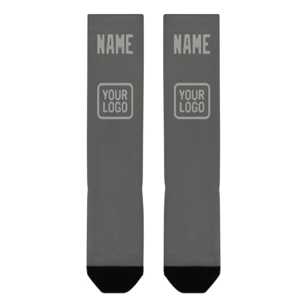 Chaussettes hautes gris foncé personnalisées