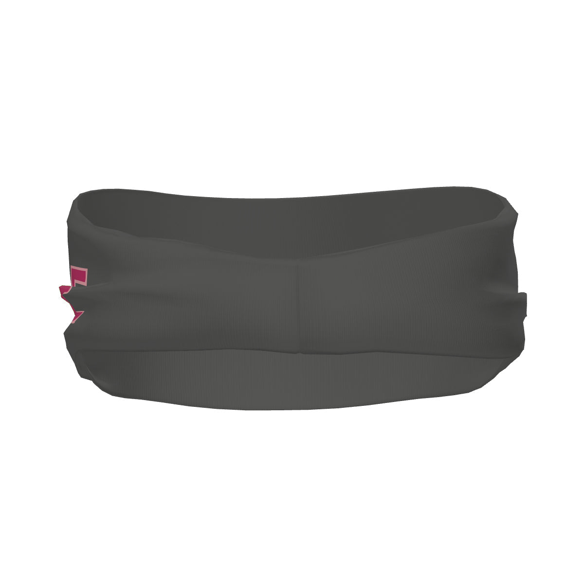 Bandeau de sport personnalisé gris foncé et rose