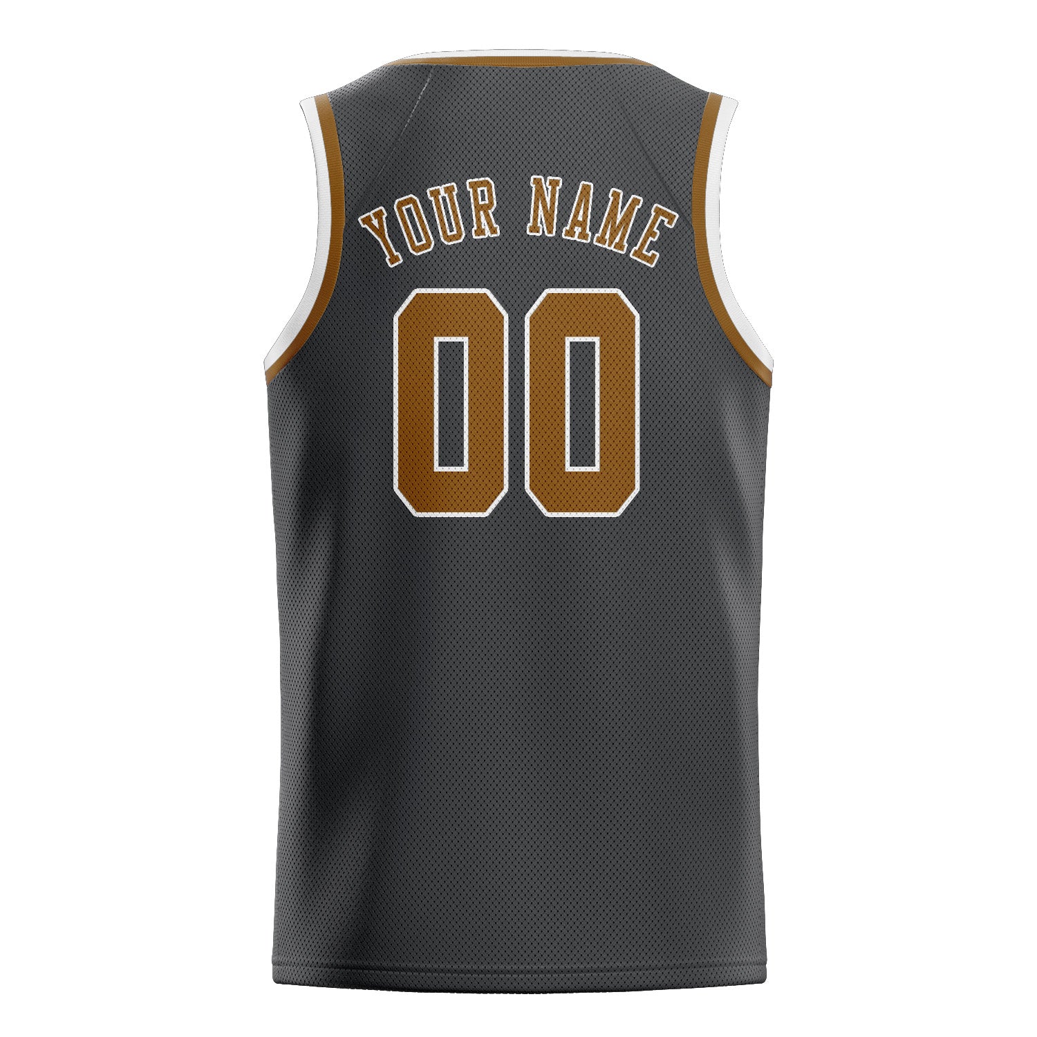 Maillot de basketball personnalisé gris foncé kaki