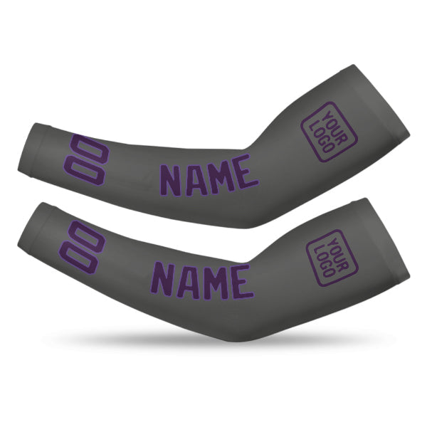 Manchon de bras personnalisé gris foncé violet