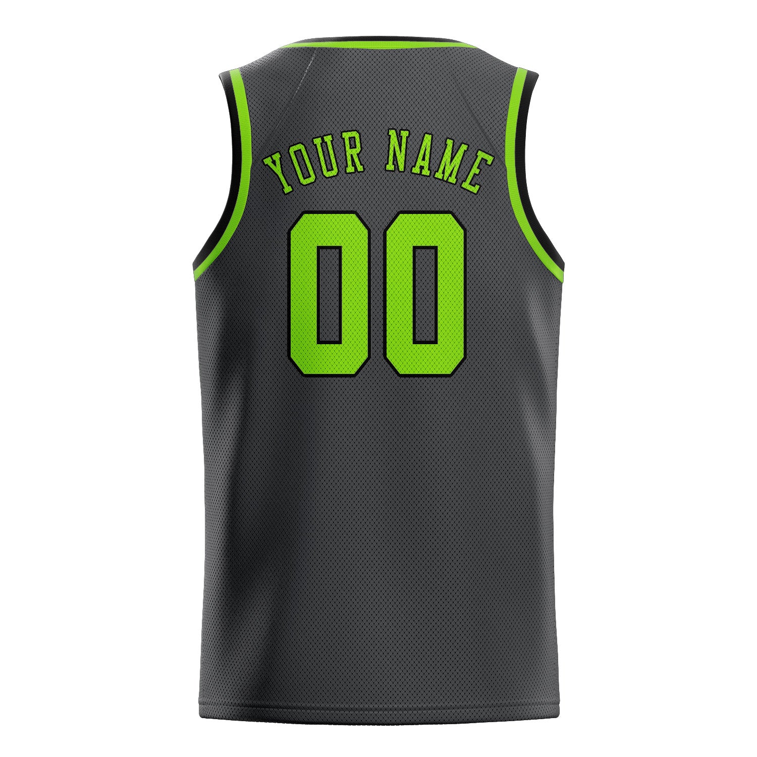 Maillot de basketball personnalisé gris foncé et vert émeraude