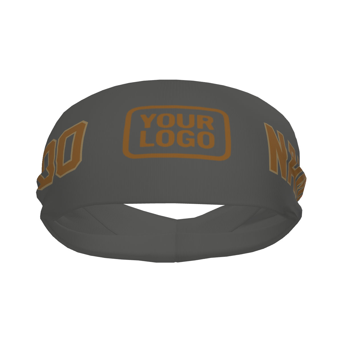 Bandeau de sport kaki gris foncé personnalisé
