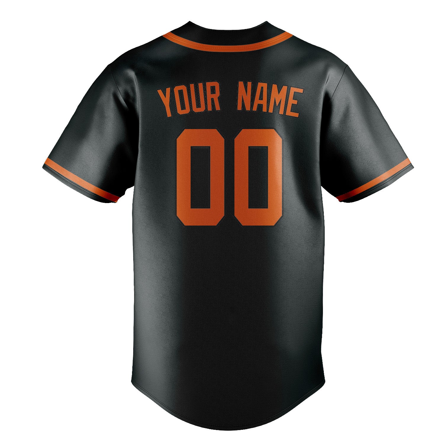 Maillot de baseball personnalisé gris foncé et orange