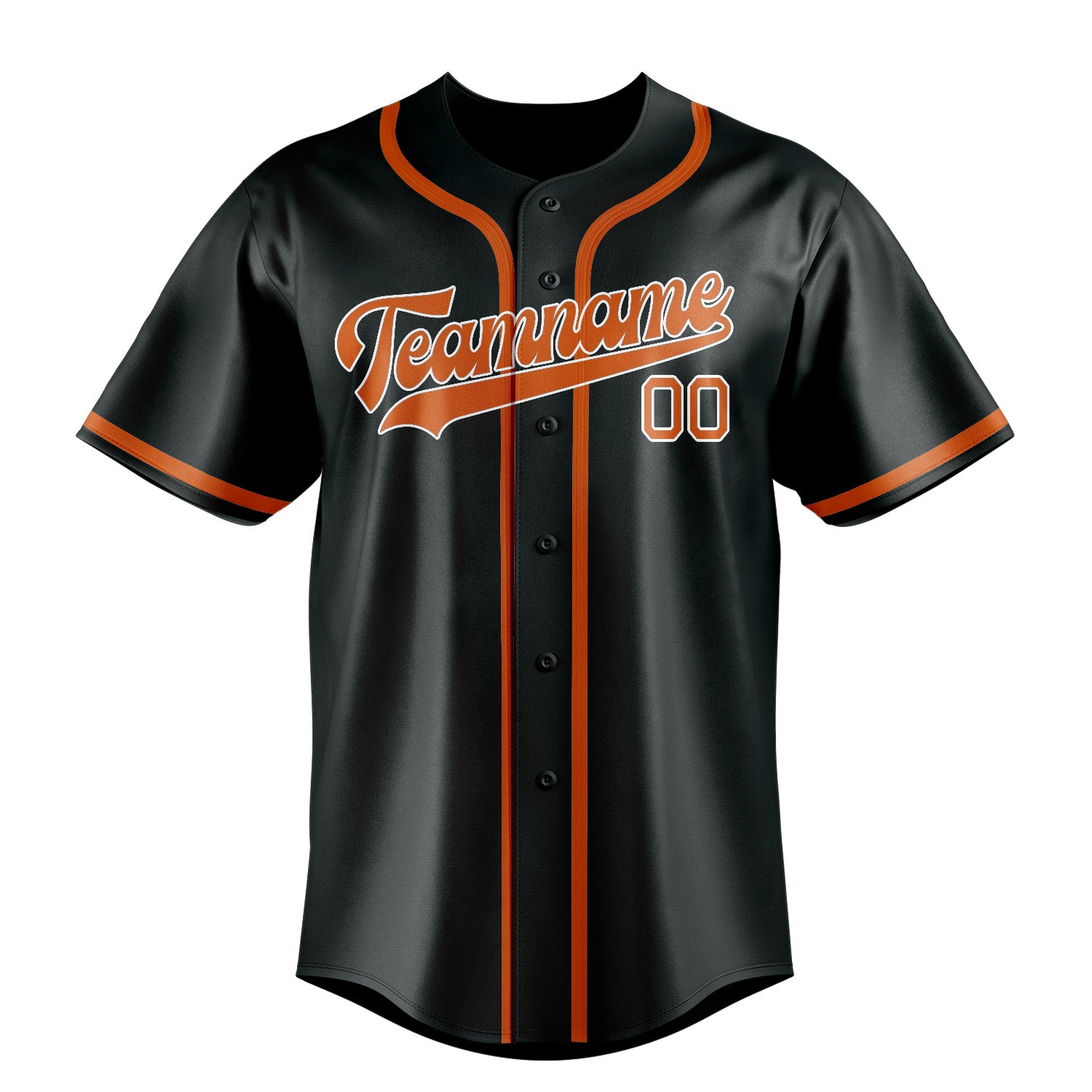 Maillot de baseball personnalisé gris foncé et orange