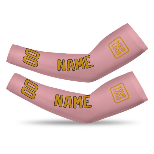 Manchon personnalisé rose clair et jaune